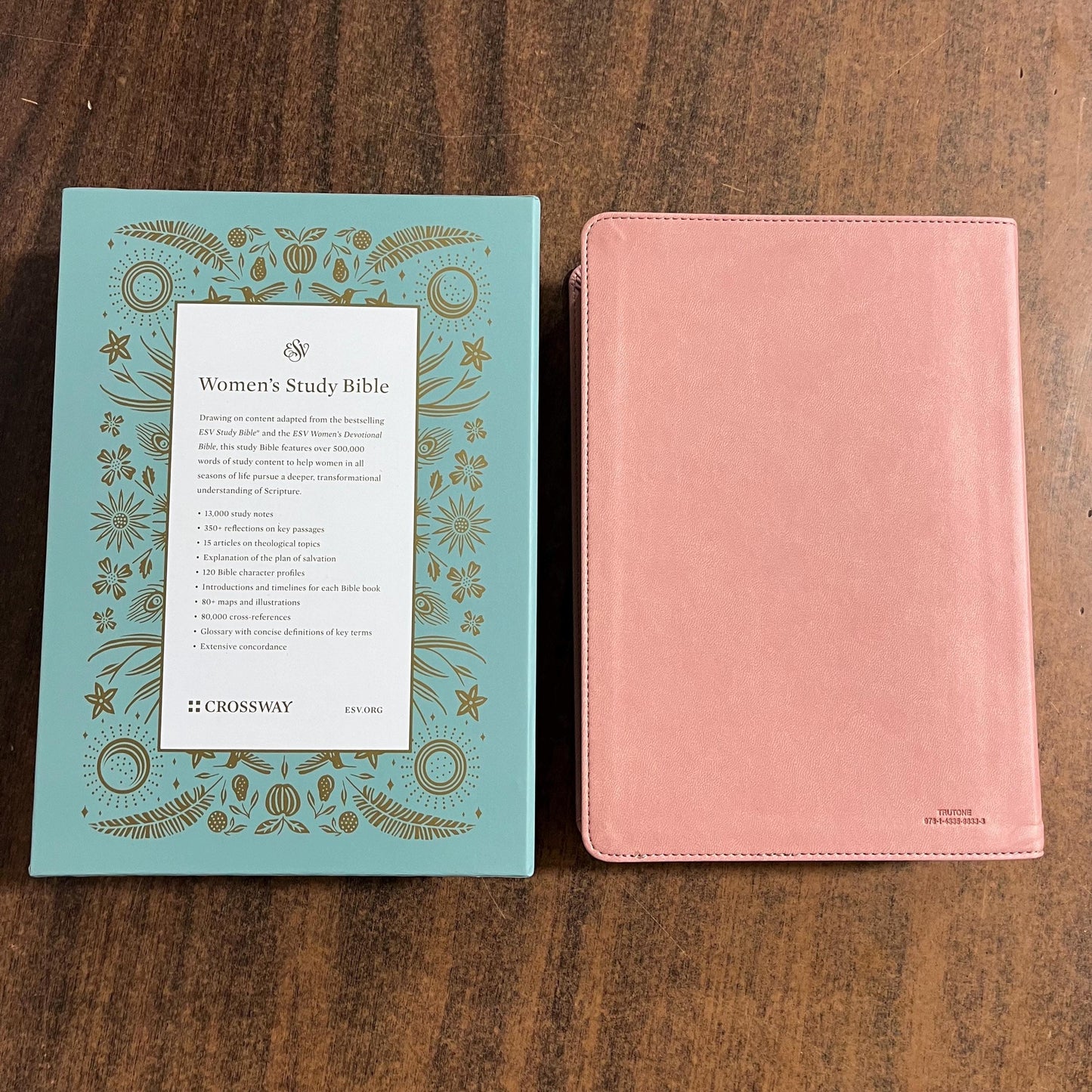 Personalized ESV Womens Study Bible - Blush Rose Floral Trutone - Custom Imprinted with a name, ISBN 9781433598333