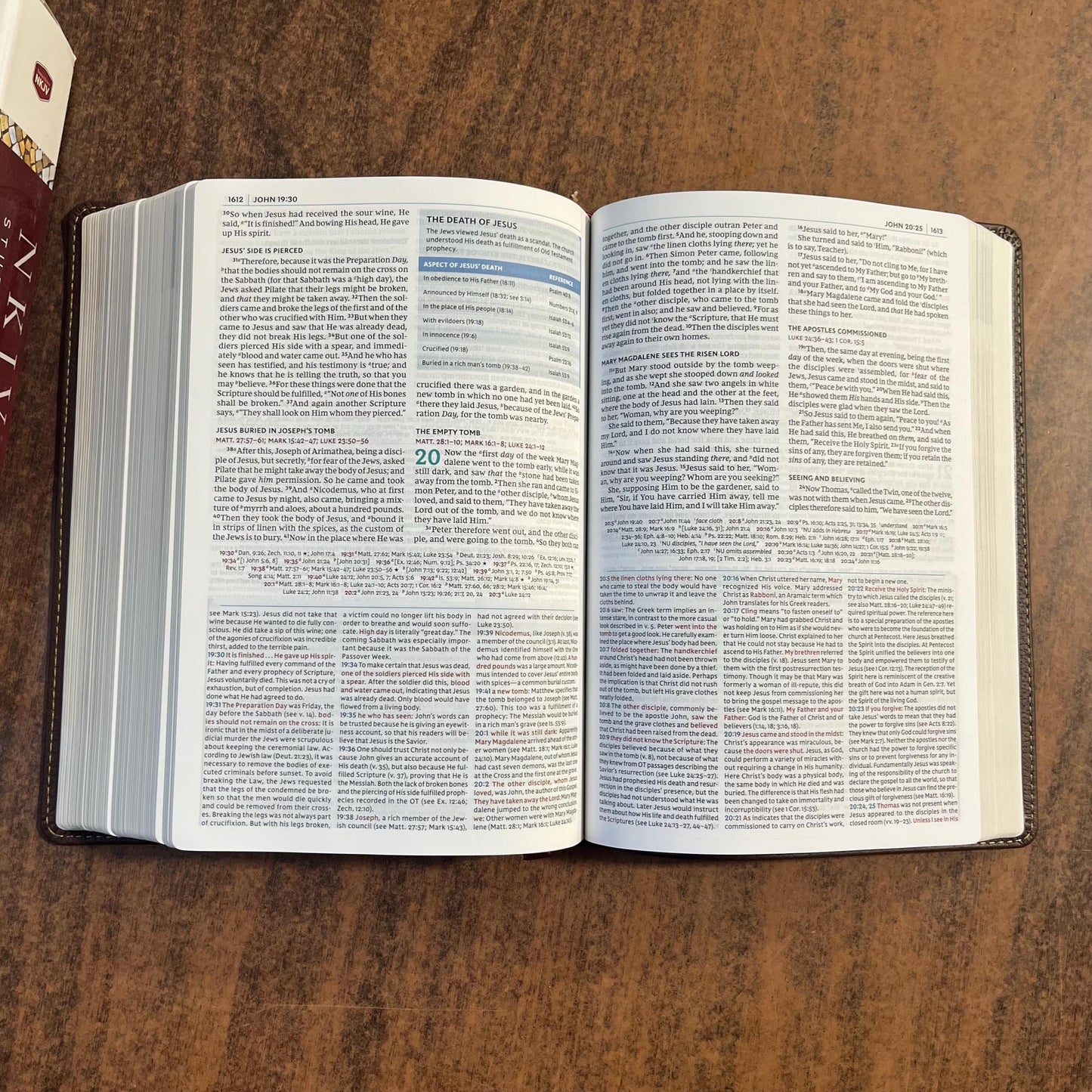 Personalized NKJV Study Bible - Brown Genuine Leather - Custom Imprinted with name, 9780785220701