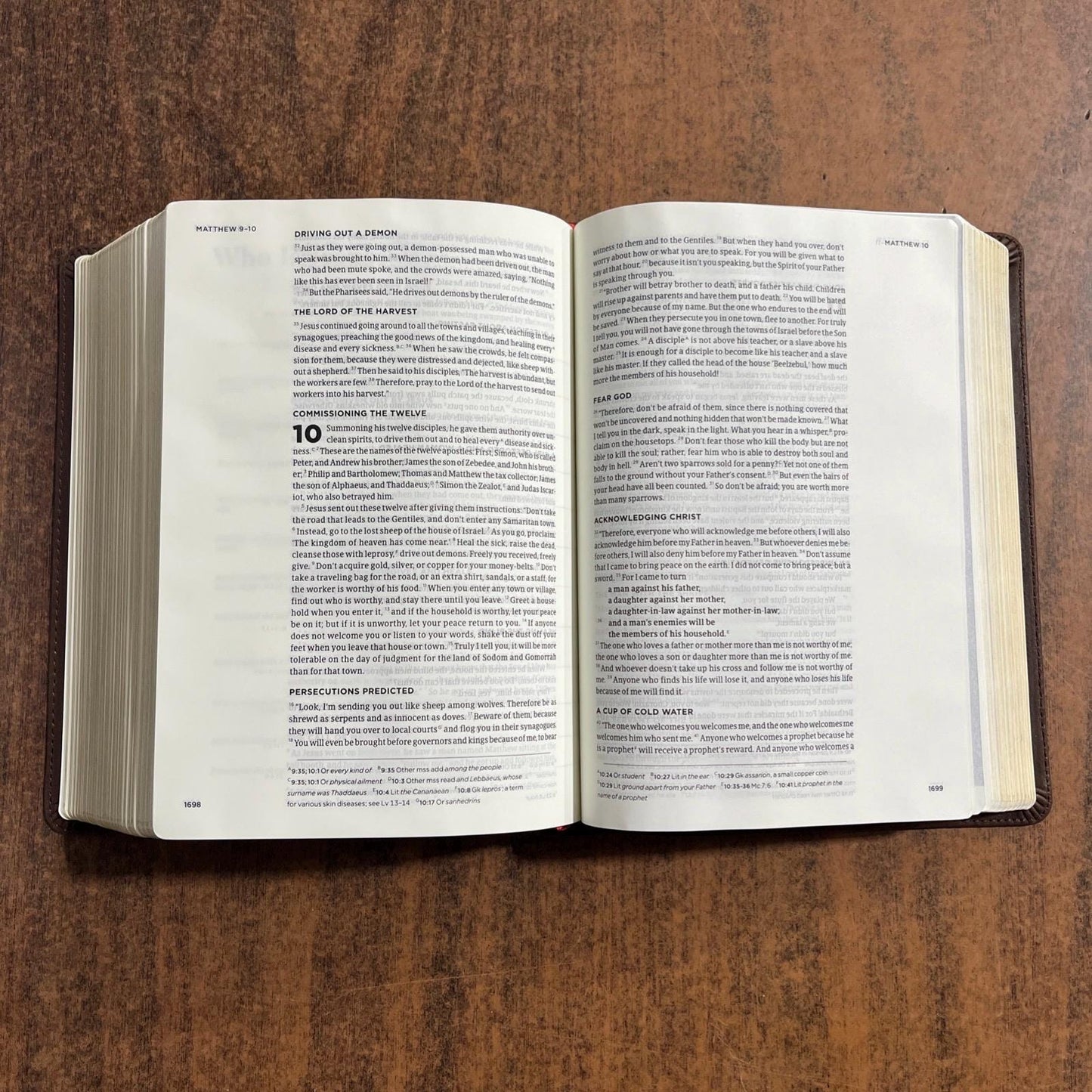 Personalized CSB He Reads Truth Devotional Bible - Brown Genuine Leather - Custom Imprinted with name engraved 9781535935081