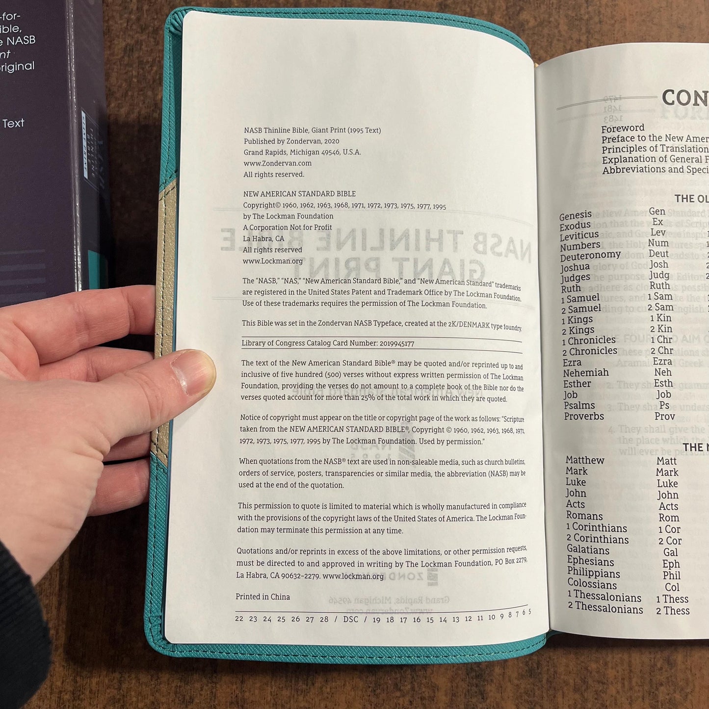 Personalized NASB Giant Print Thinline Bible - Teal LeatherSoft - Custom Imprinted name engraved bible, nasb 1995, 9780310451099