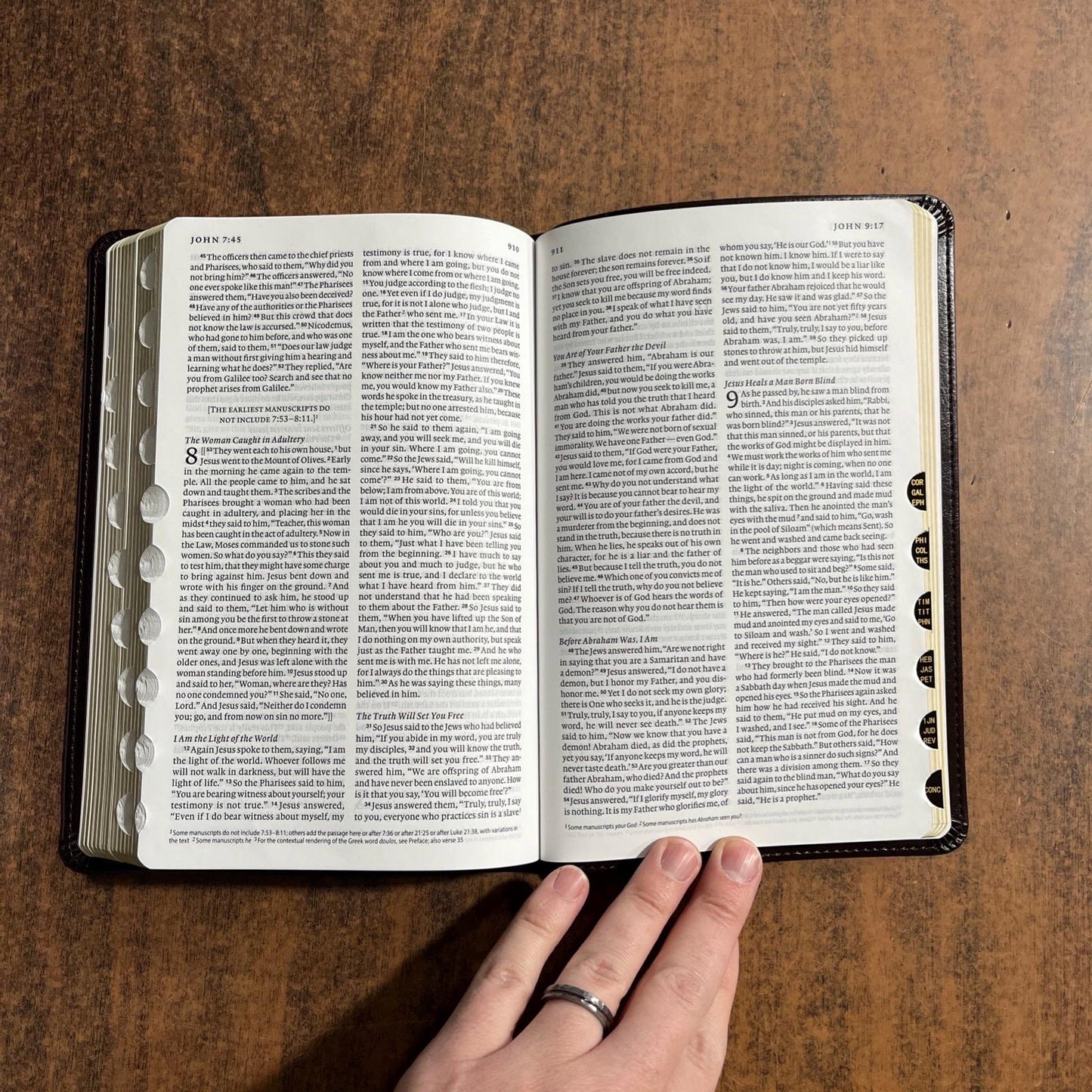 Personalized ESV Thinline Bible Thumb Indexed - Espresso Brown Cover - Custom Imprinted with a name - 9798874904340 - 2025 text
