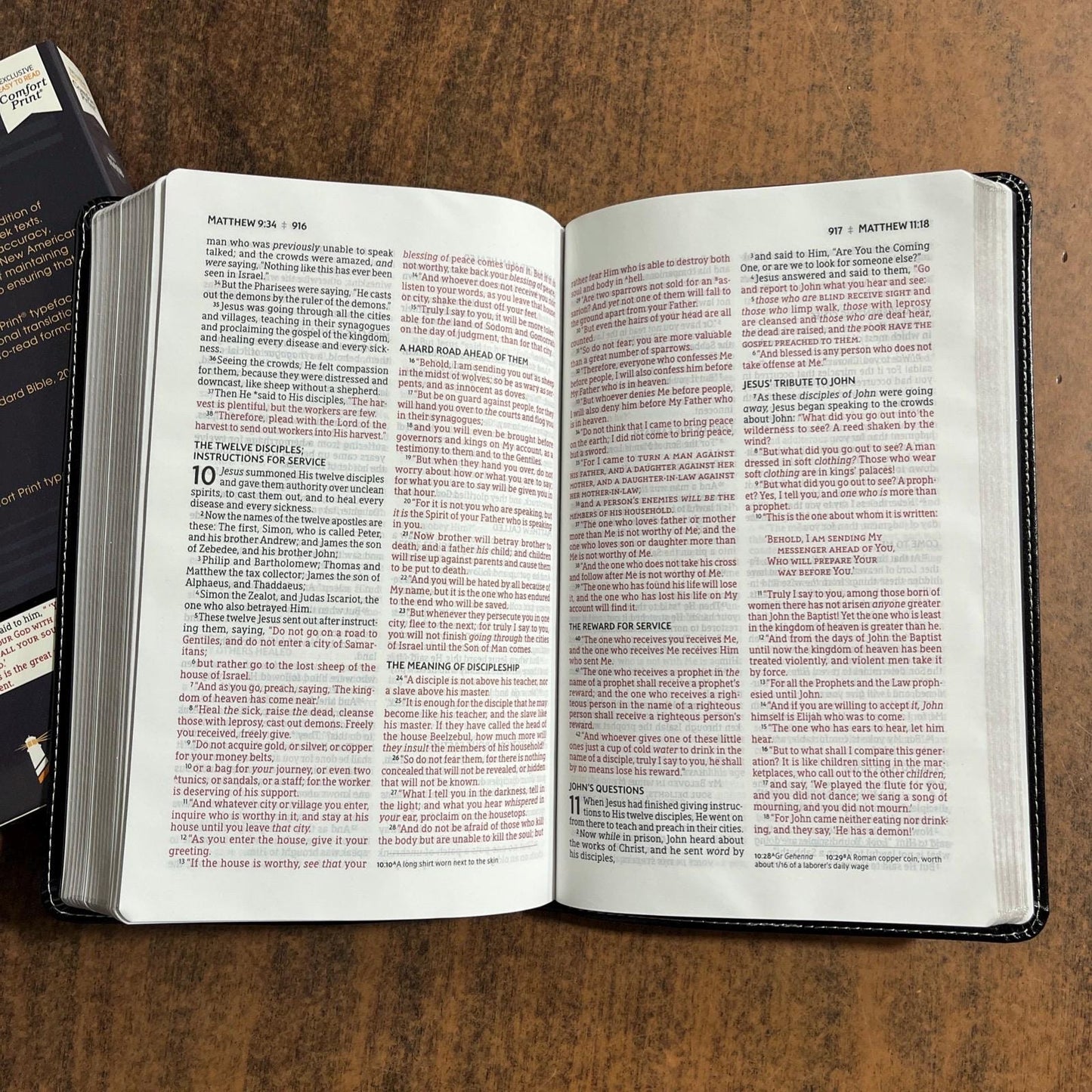 Personalized NASB Thinline Bible - Black LeatherSoft, Custom Imprinted, ISBN 9780310455431, NASB 2020 Text
