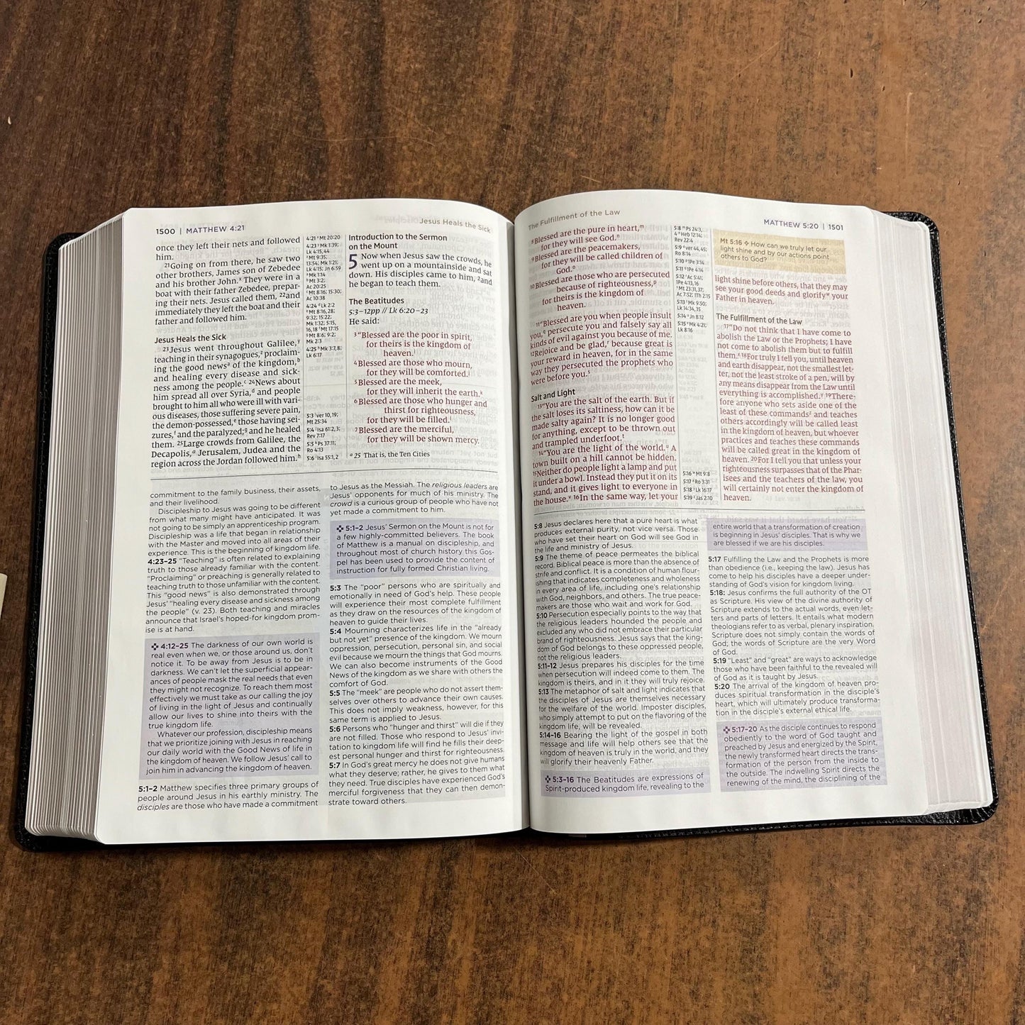 Personalized NIV Large Print Life Application Study Bible - Black European Bonded Leather, Custom Imprinted, 9780310465287