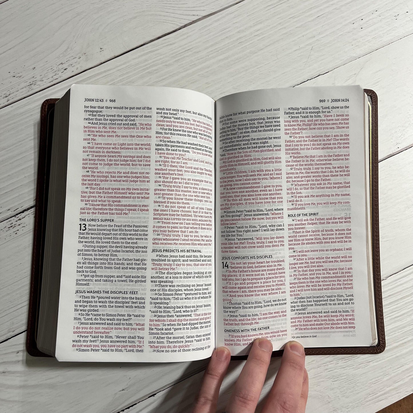 Personalized NASB Thinline Bible - Brown Genuine Buffalo Leather, Custom Imprinted with a name, NASB 1995, 9780310456292