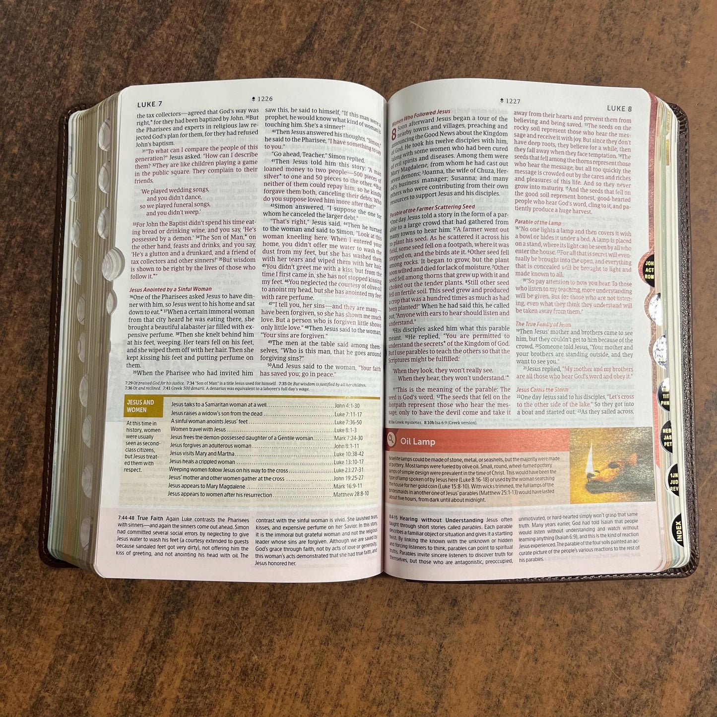Personalized NLT Student Life Application Study Bible Thumb Indexed, Rustic Brown LeatherLike, ISBN 9781496489876 custom imprinted with name