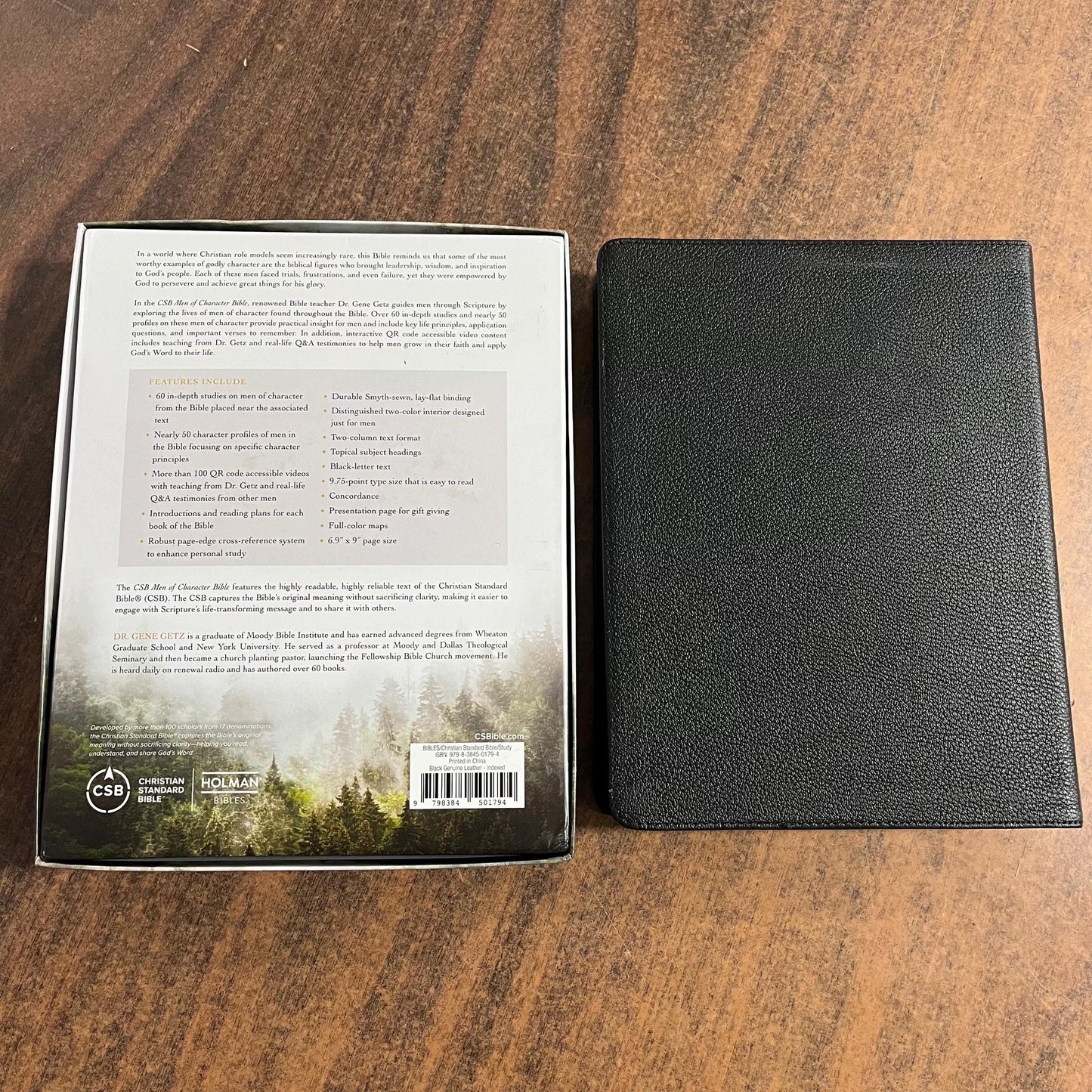 Personalized CSB Men of Character Bible Thumb Indexed, Black Genuine Leather, Custom Imprinted with name engraved, ISBN 9798384501794 mens