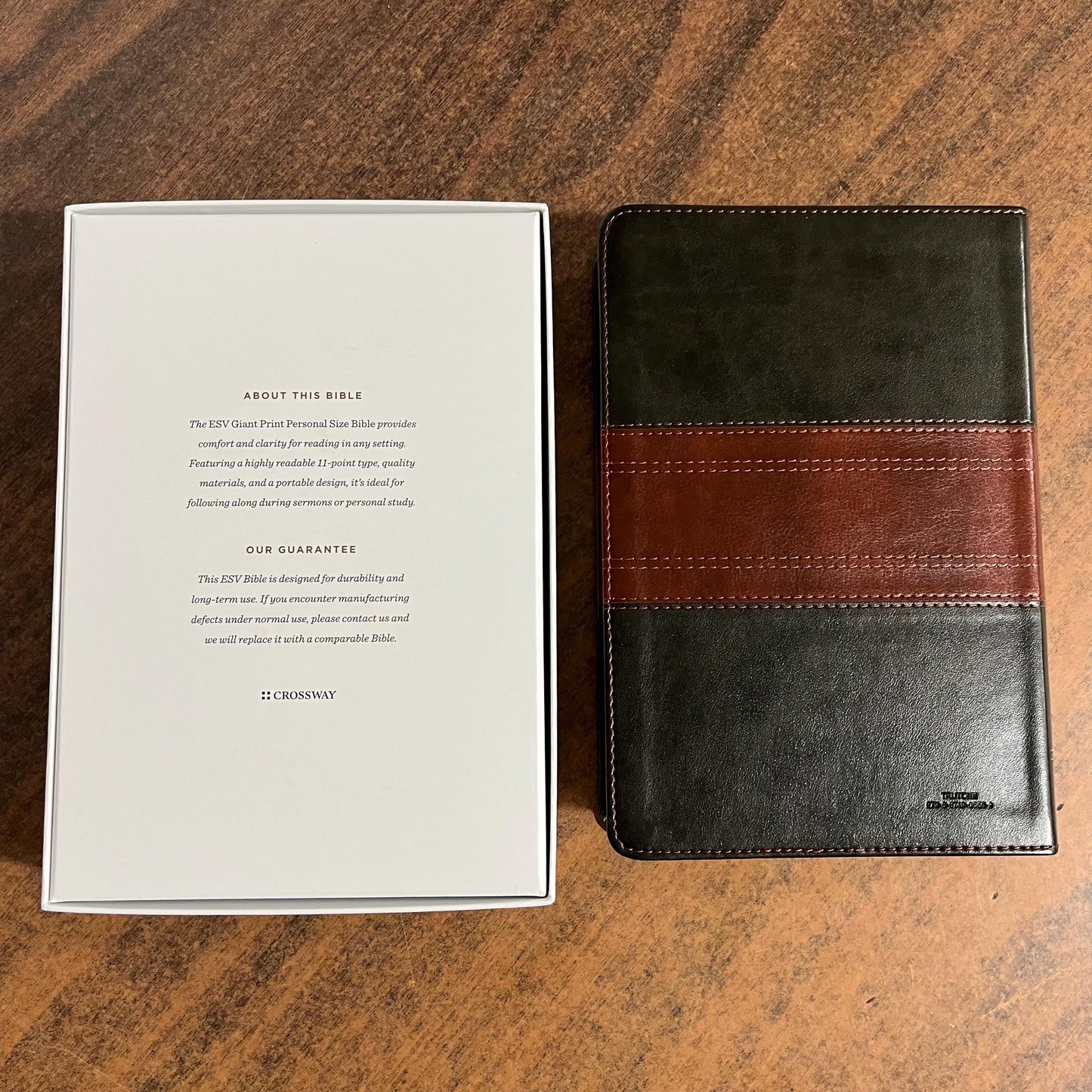 Personalized ESV Giant Print Personal Size Bible - Forest / Tan Trail TruTone - Custom Imprinted, ISBN 9798874906559