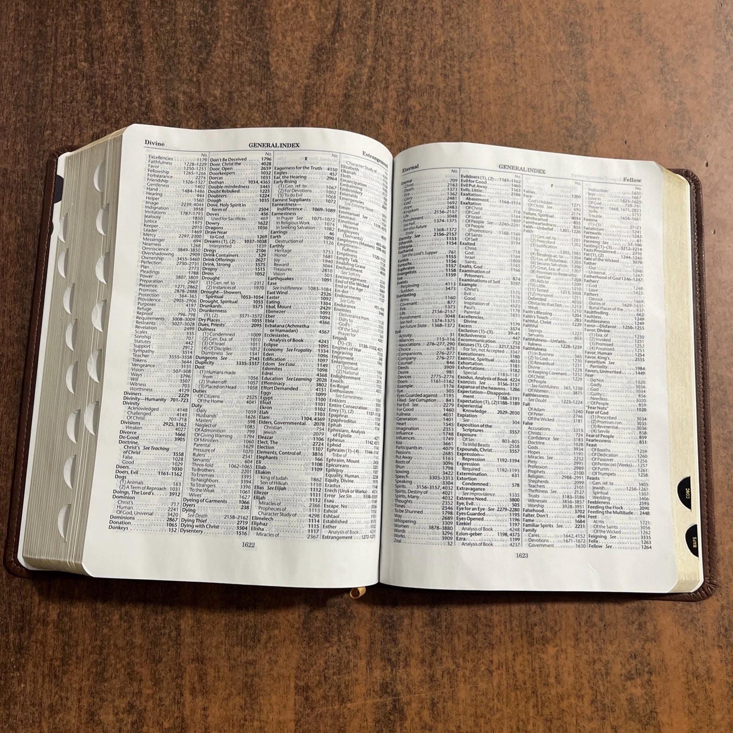 Personalized NASB Thompson Chain Reference Study Bible Thumb Indexed -Brown LeatherSoft, Custom Imprinted nasb 1977 Printed in United States
