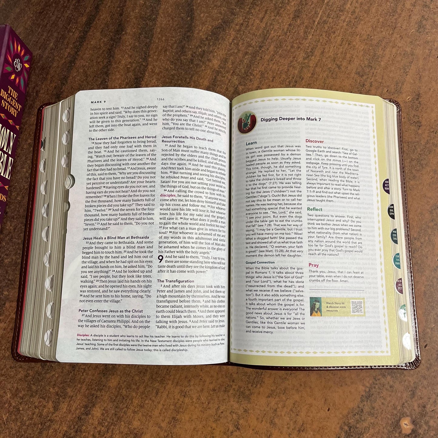 Personalized ESV Kids Bible Thumb Indexed - Brown Trutone - Custom Imprinted with name - Biggest Story Holy Bible for Kids 9798874902483