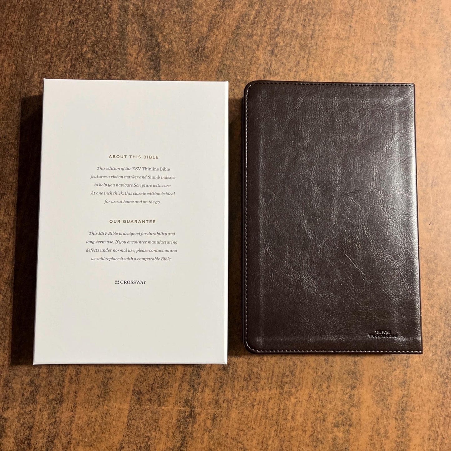 Personalized ESV Thinline Bible Thumb Indexed - Espresso Brown Cover - Custom Imprinted with a name - 9798874904340 - 2025 text