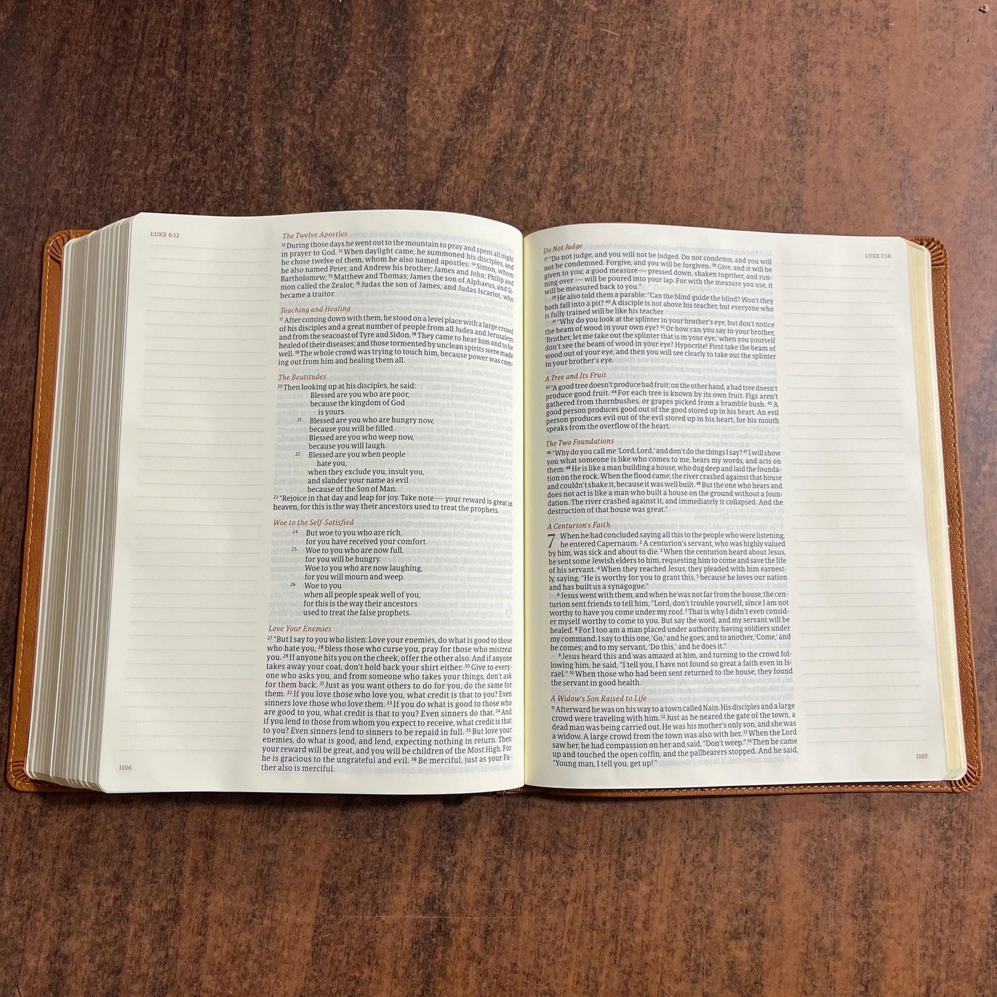 Personalized CSB NoteTaking Bible Large Print - Camel Brown LeatherTouch Custom Imprinted with name - 9781087785516