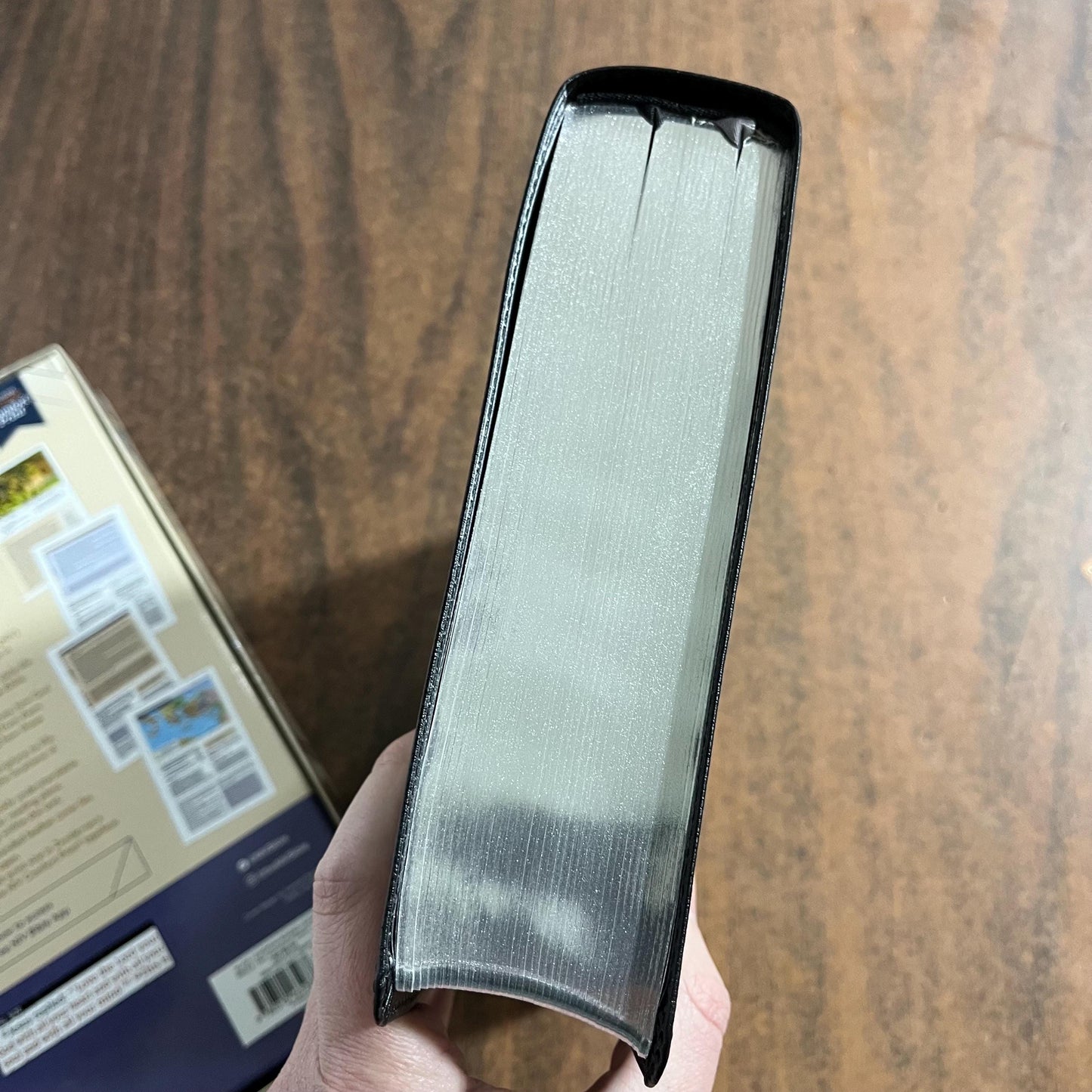 Personalized NIV Large Print Life Application Study Bible - Black European Bonded Leather, Custom Imprinted, 9780310465287