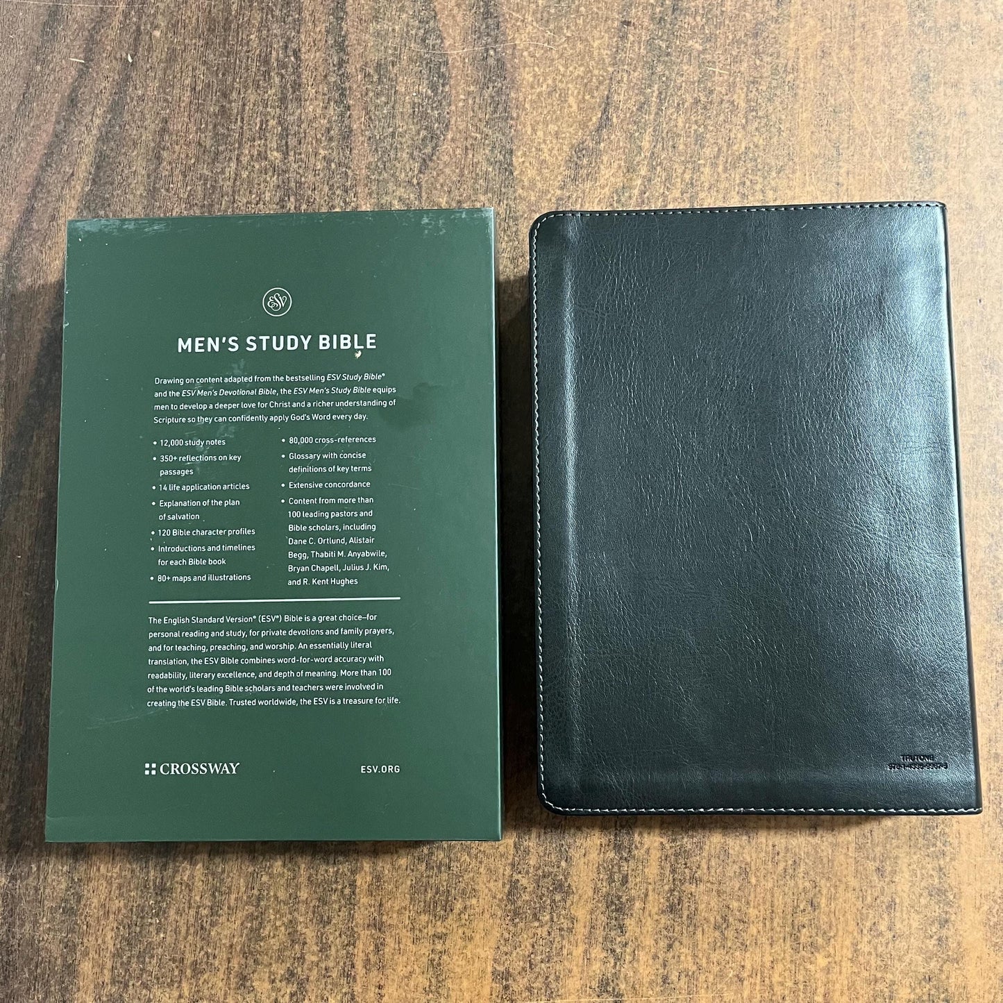 Personalized ESV Mens Study Bible - Charcoal TruTone, Shield Design - Custom Imprinted with name engraved, 9781433599675