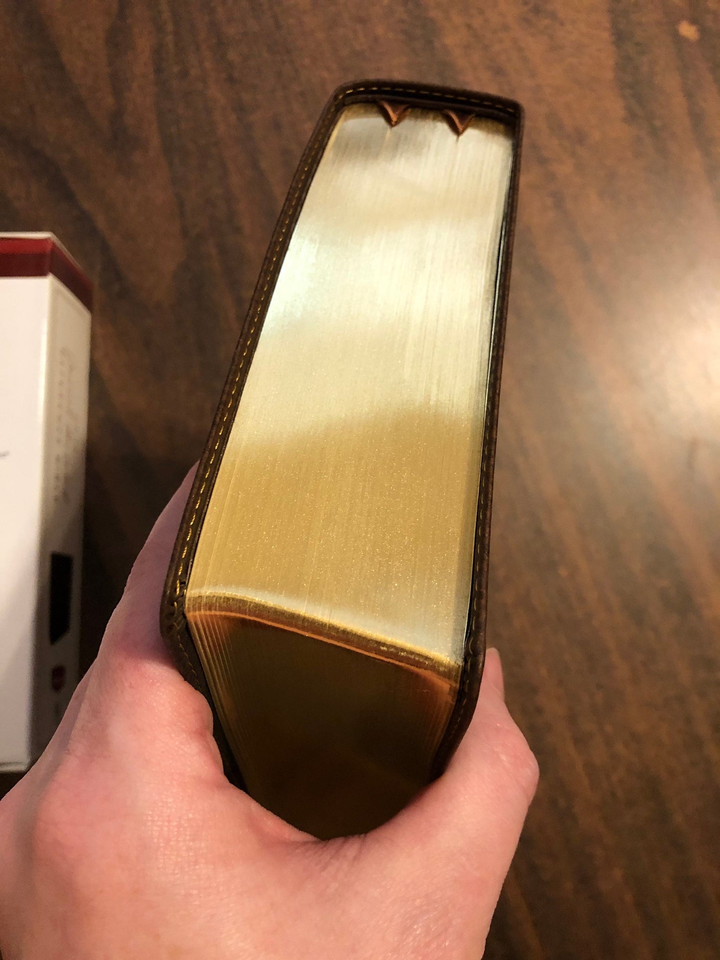 Personalized NKJV Journal the Word Reference Bible - Mahogany Brown LeatherSoft Cover - Custom Imprinted with name, 9780785220251