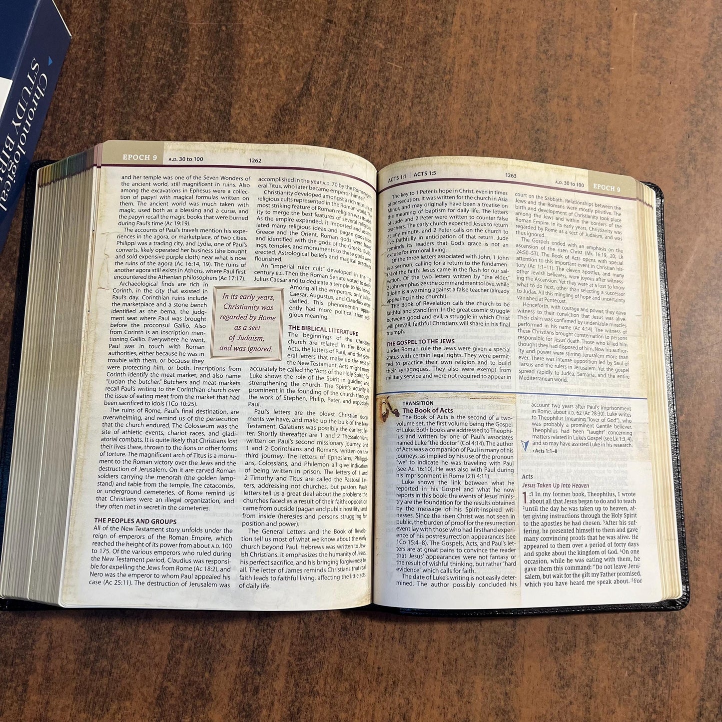 Personalized NIV Chronological Study Bible - Black LeatherSoft - Custom Imprinted name engraved 9780785239536