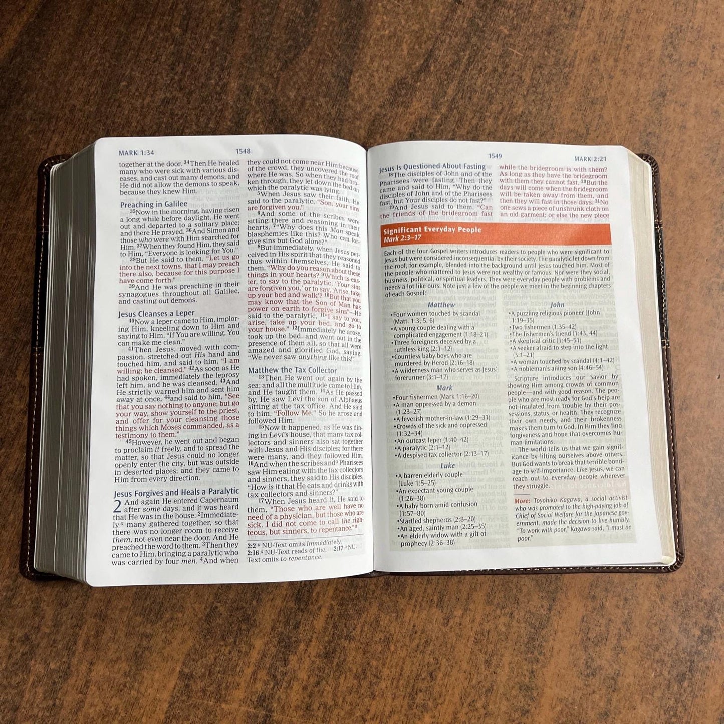 Personalized NKJV Apply the Word Study Bible Large Print - Earth Brown Leathersoft - Custom Imprinted with name 9780718084073