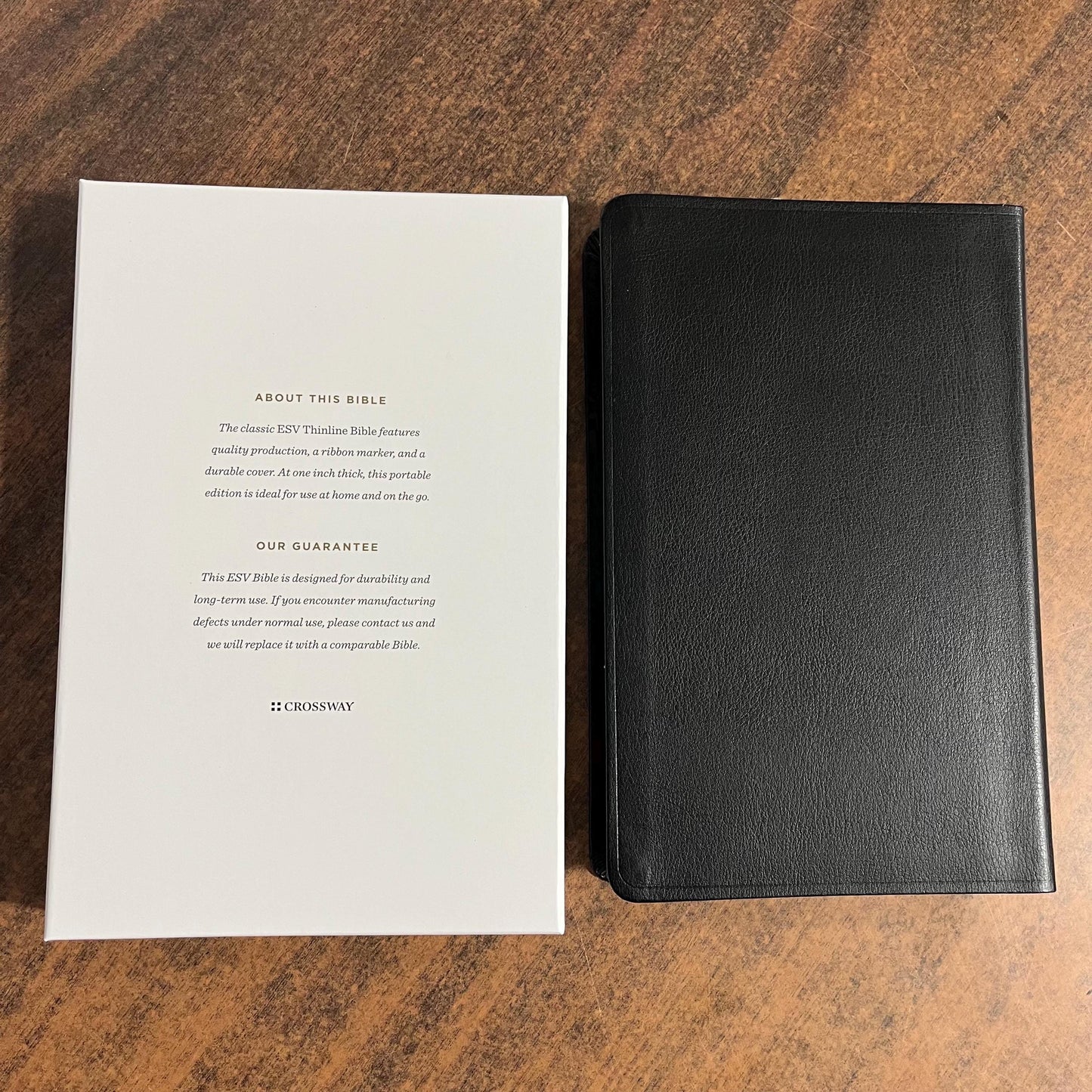 Personalized ESV Thinline Bible - Black Bonded Leather - Custom Imprinted with name 9798874903572