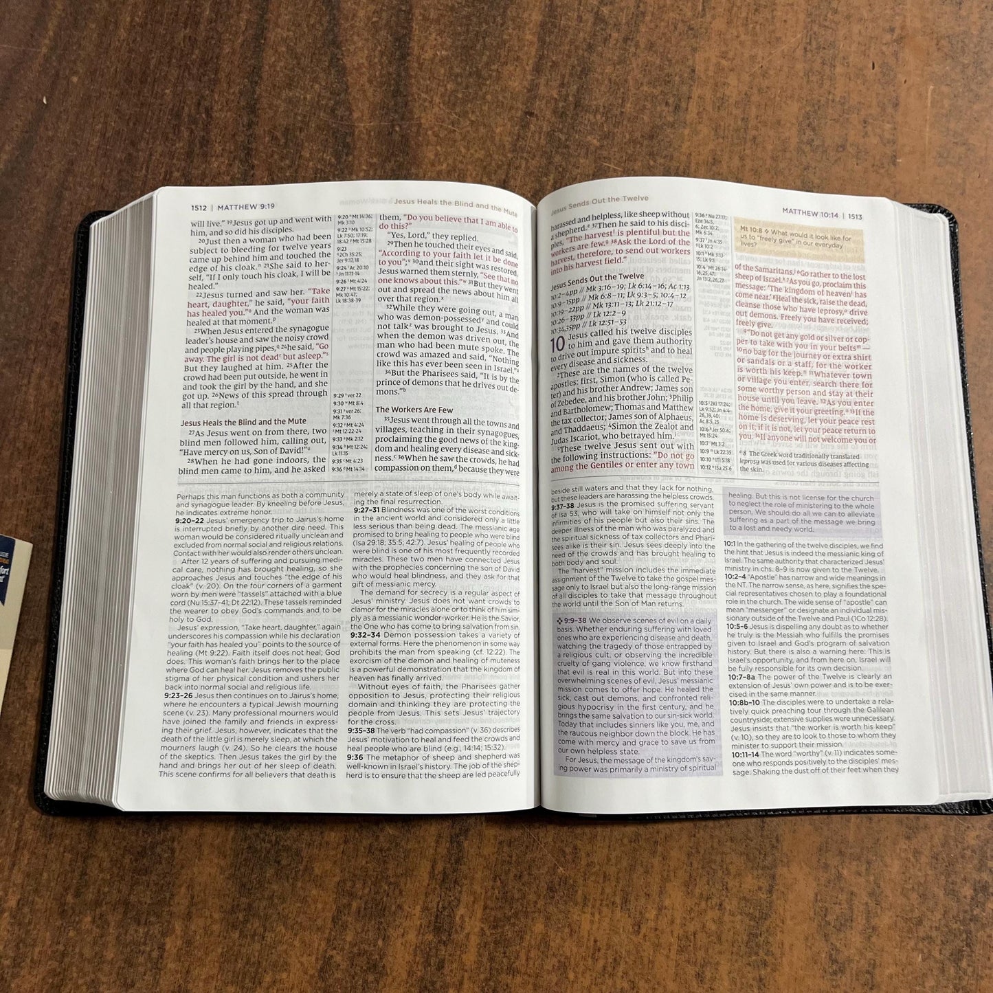 Personalized NIV Large Print Life Application Study Bible - Black European Bonded Leather, Custom Imprinted, 9780310465287
