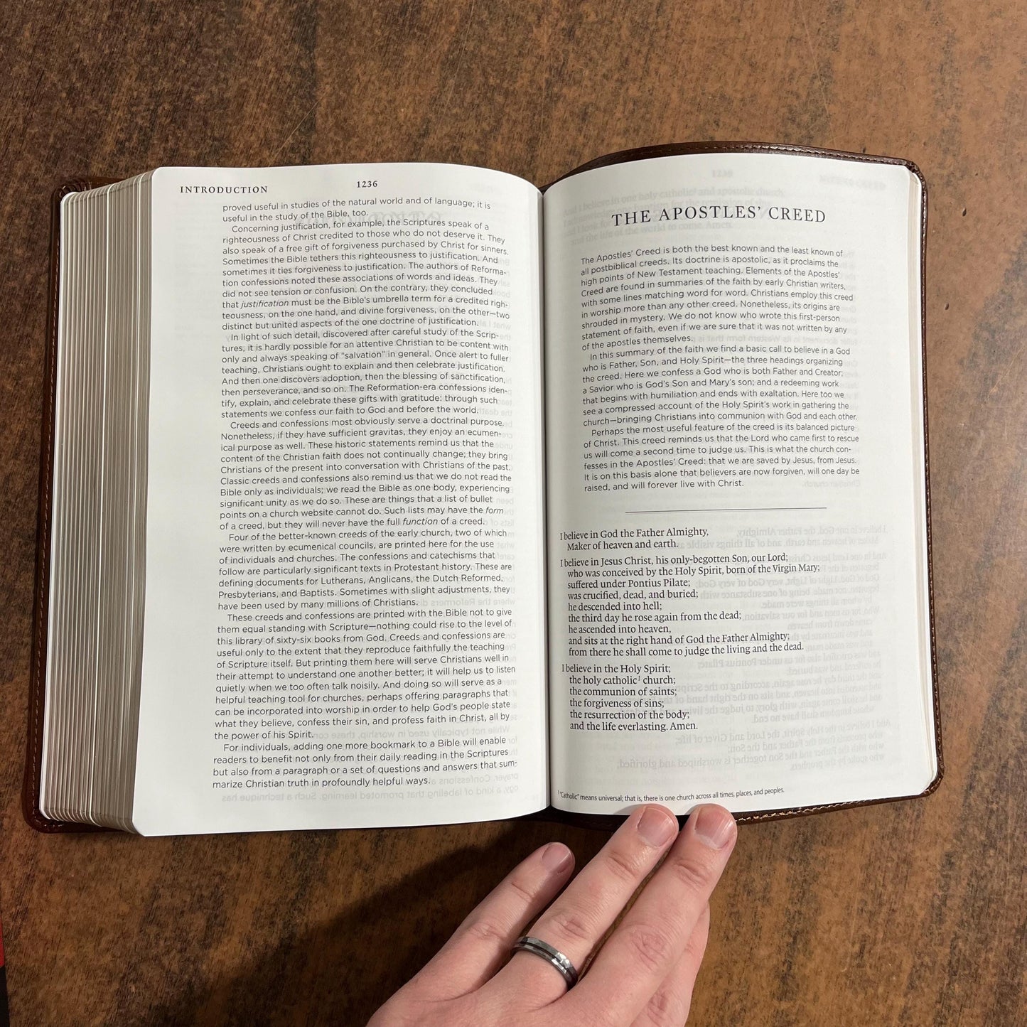 Personalized ESV Bible with Creeds and Confessions - Brown Trutone ** Custom Imprinted