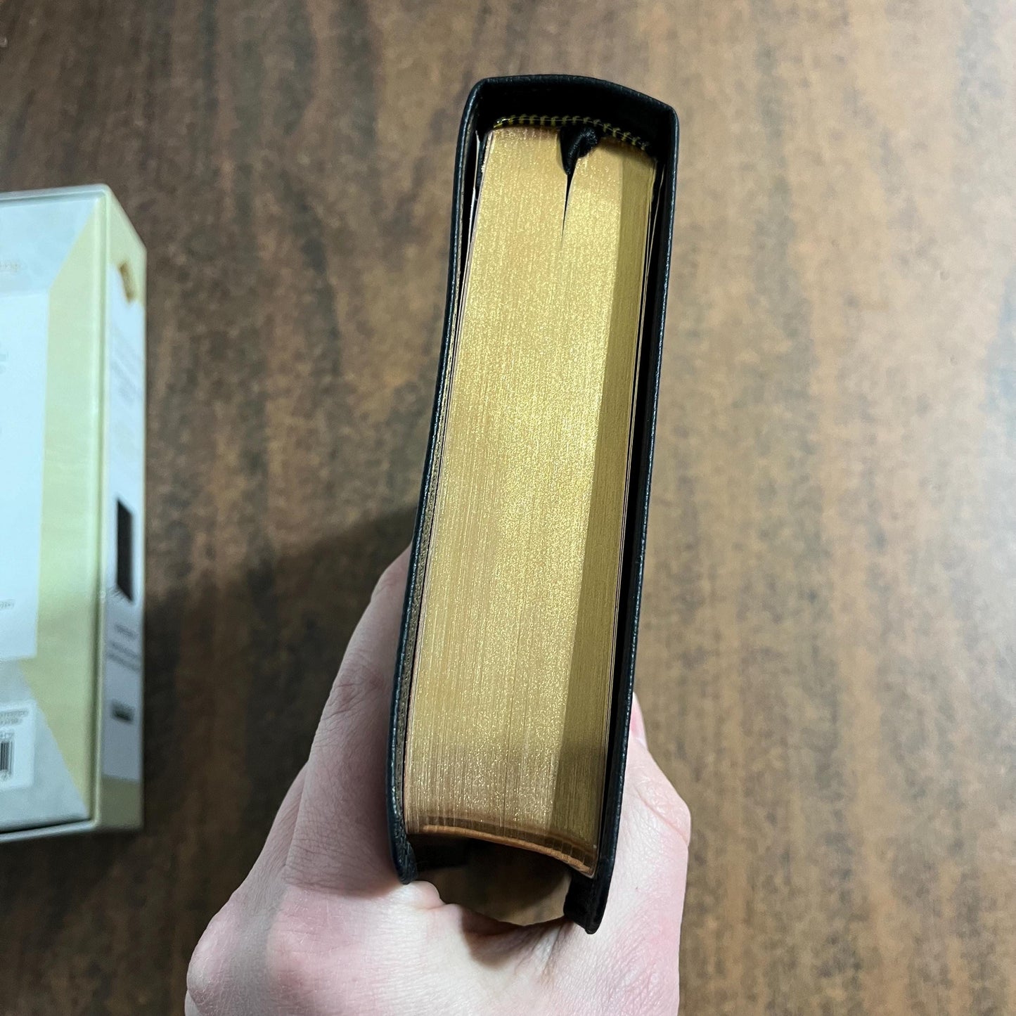 Personalized KJV Large Print Reference Bible - Black Top Grain Goatskin Genuine Leather - Custom Imprinted with name engraved, 9781683071914