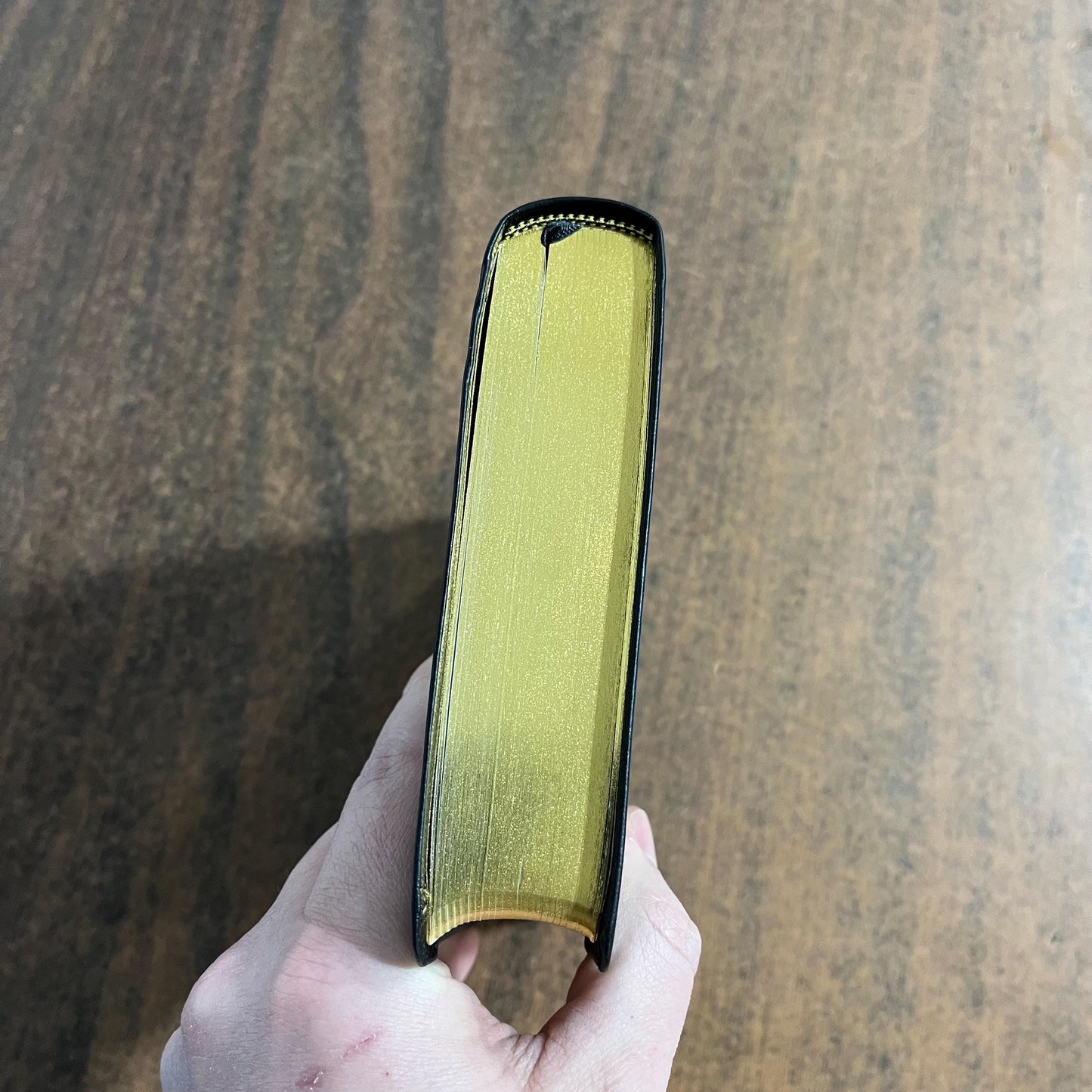 Personalized ESV Personal Size Reference Bible - Black Genuine Leather - Custom Imprinted with a  name engraved, Single Column 9781433598296