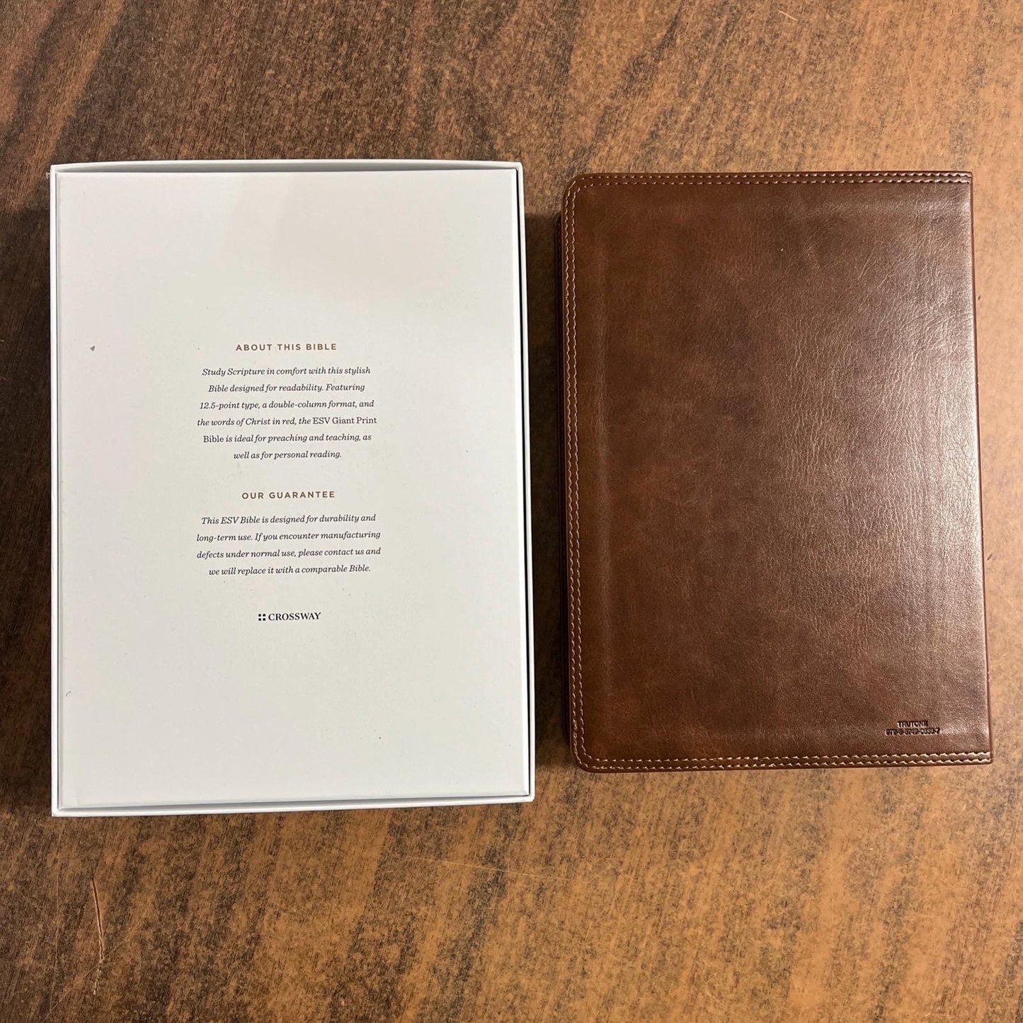 Personalized ESV Giant Print Bible - Deep Brown Trutone - Custom Imprinted with a name engraved - 9798874906337