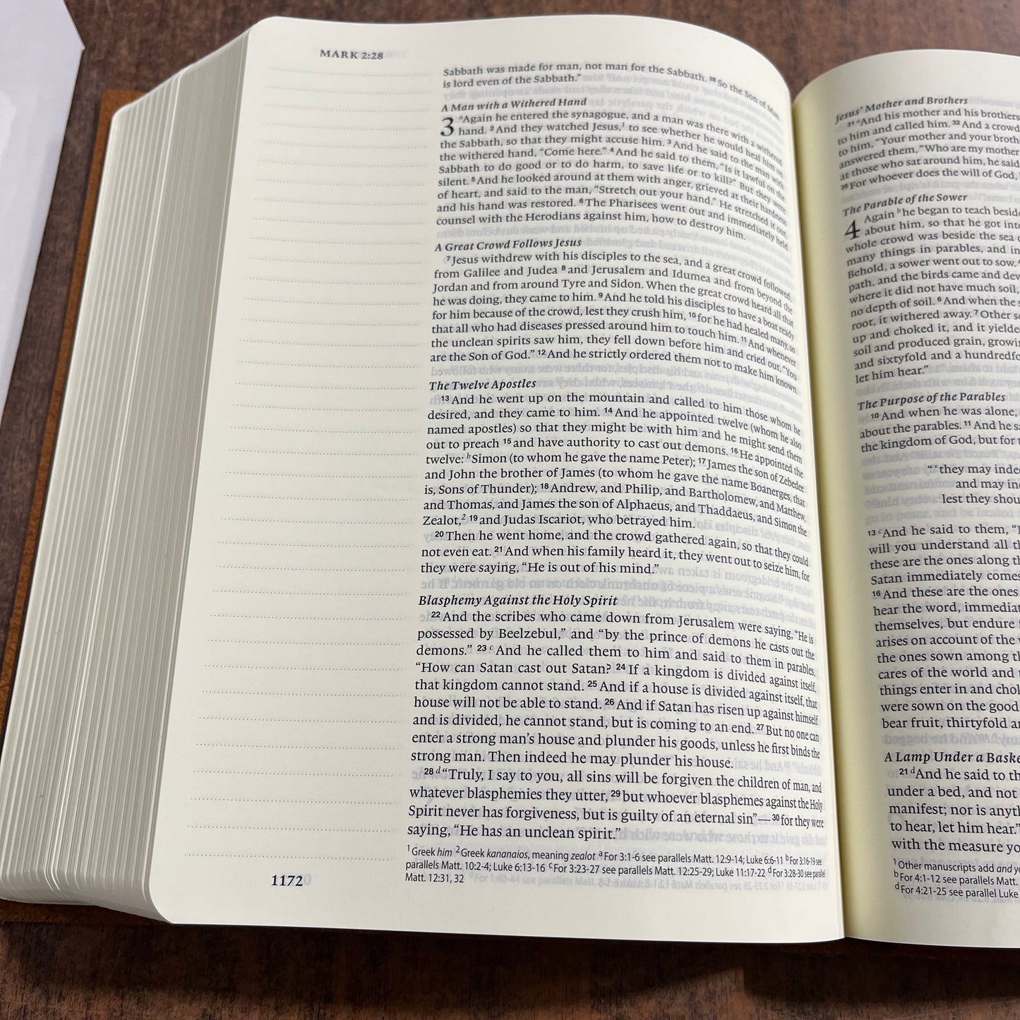 Personalized ESV Journaling Bible, Single Column Text - Brown Natural Genuine Cowhide Leather with Flap and Strap, Custom Imprinted 9798874900113