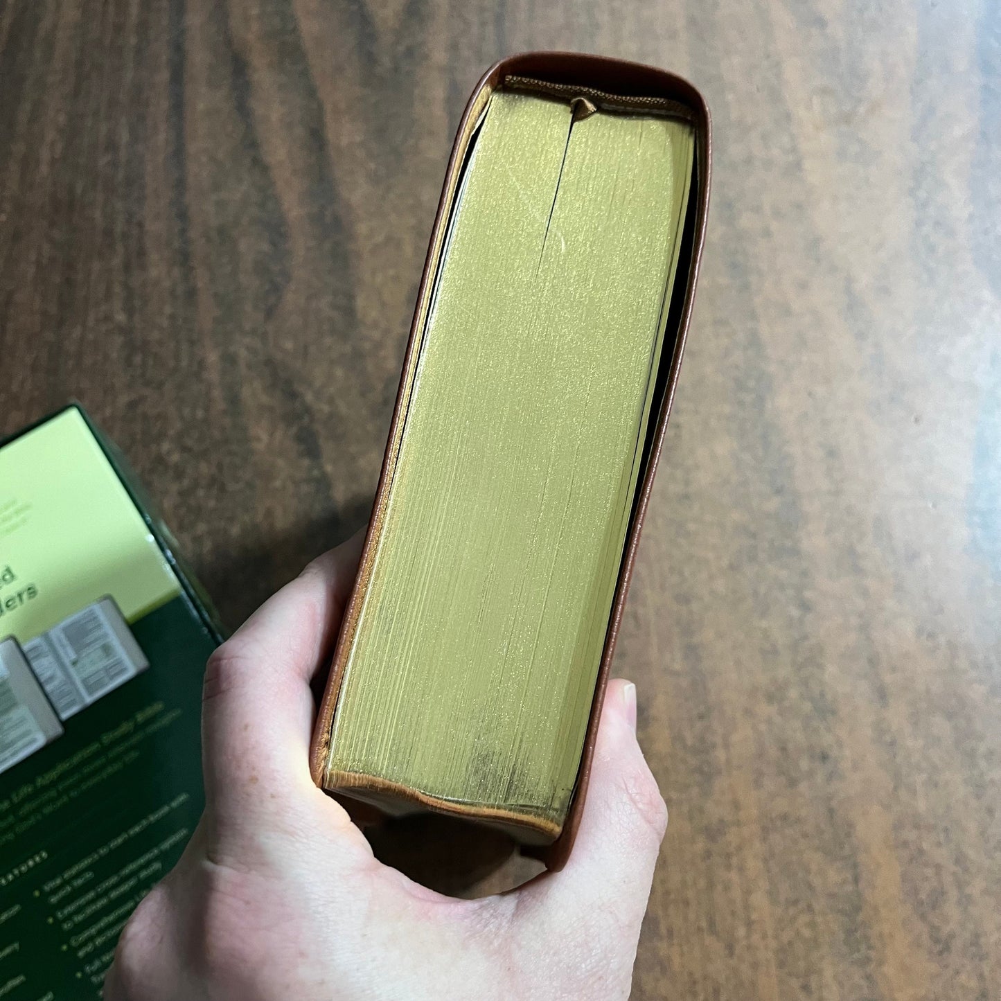 Personalized NLT Life Application Study Bible - Brown Genuine Leather - Custom Imprinted with a name, New Living Translation 9781496479020