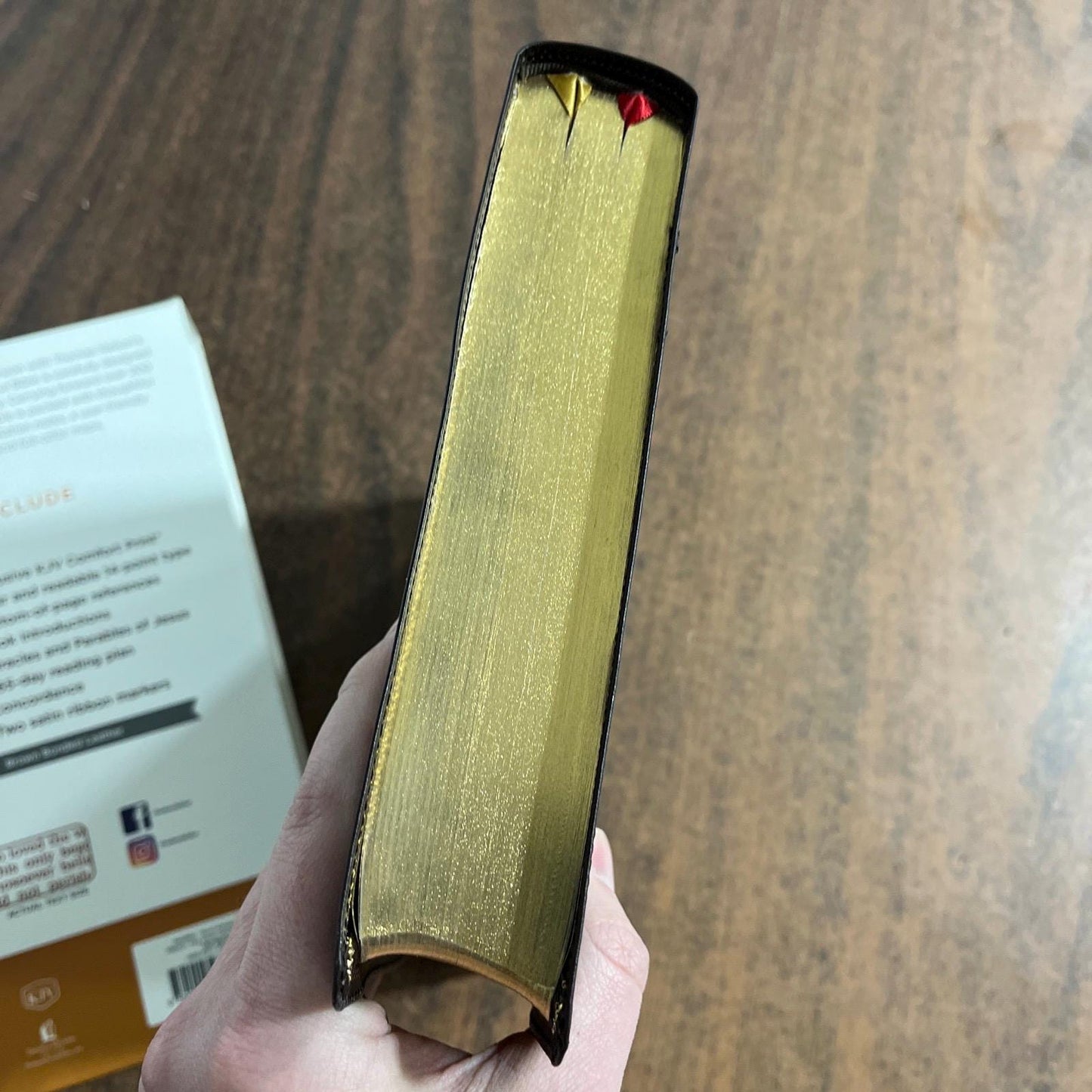Personalized KJV Super Giant Print Reference Bible - Brown Bonded Leather ** Custom Imprinted with name 9781400328772