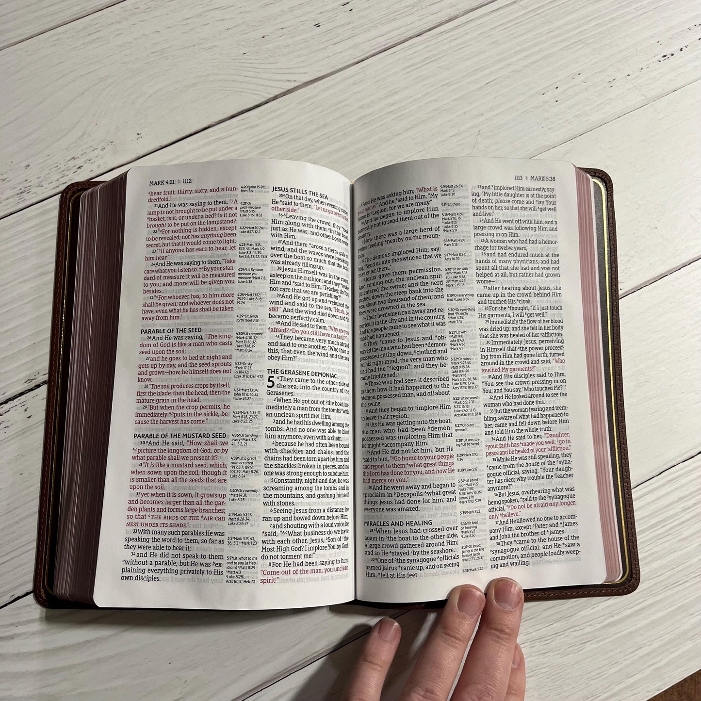 Personalized NASB Classic Reference Bible - Brown Genuine Buffalo Leather, NASB 1995, Custom Imprinted with name, ISBN 9780310456490
