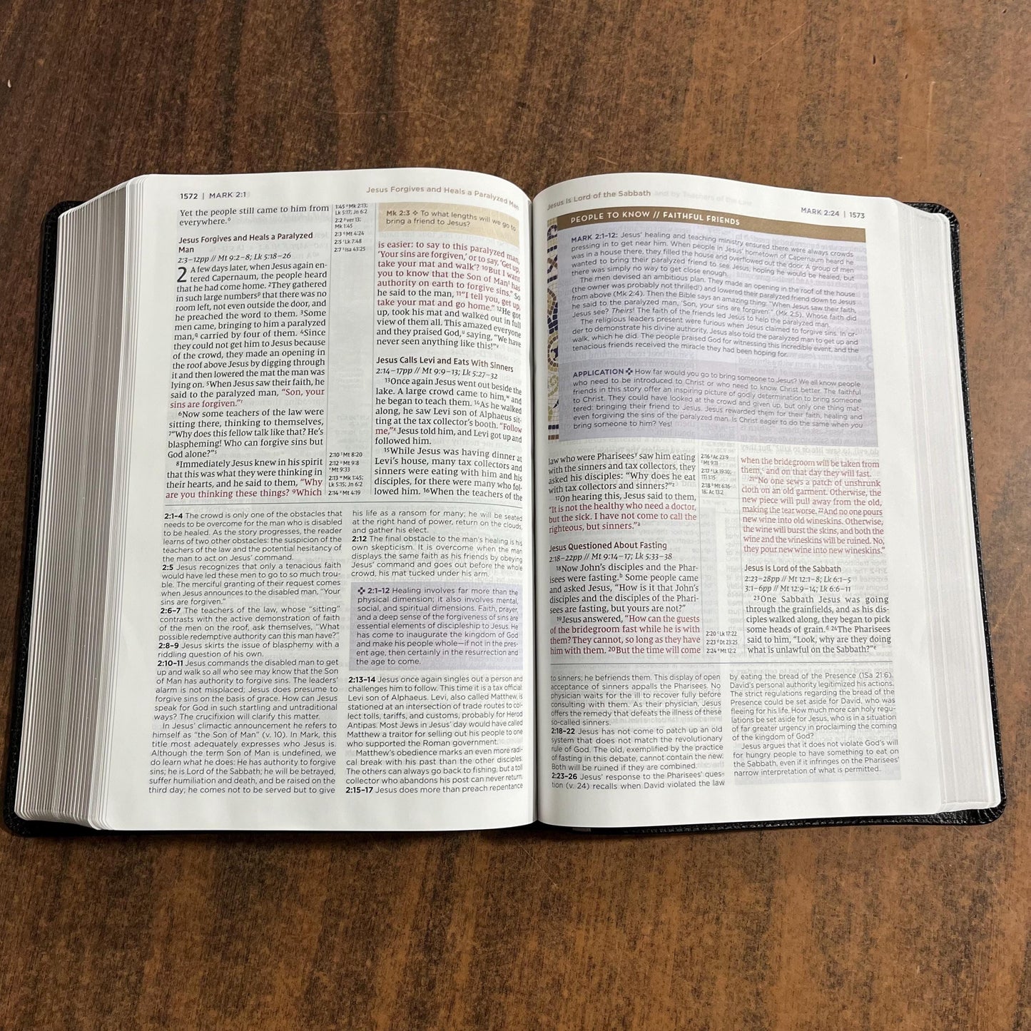 Personalized NIV Large Print Life Application Study Bible - Black European Bonded Leather, Custom Imprinted, 9780310465287