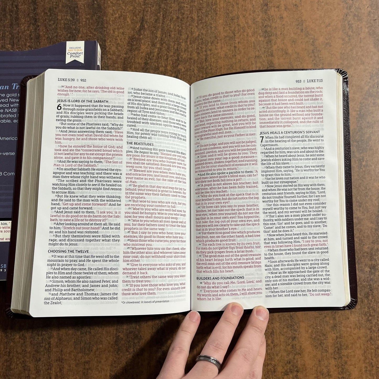 Personalized NASB Large Print Thinline Bible - Burgundy Bonded Leather - Custom Imprinted bible, nasb 1995, 9780310451006