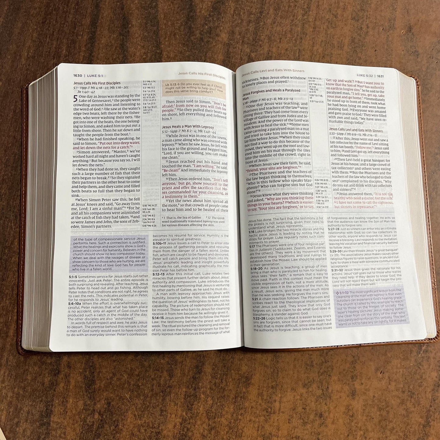 Personalized NIV Large Print Application Study Bible - Brown LeatherSoft, Custom Imprinted with a name, 9780310465300 (Update to Life Application Bible)