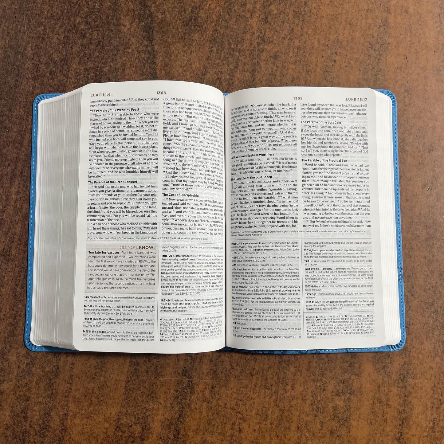 Personalized ESV Student Study Bible - Sky Blue Trutone, Ivy Design - Custom Imprinted with name engraved 9781433561931