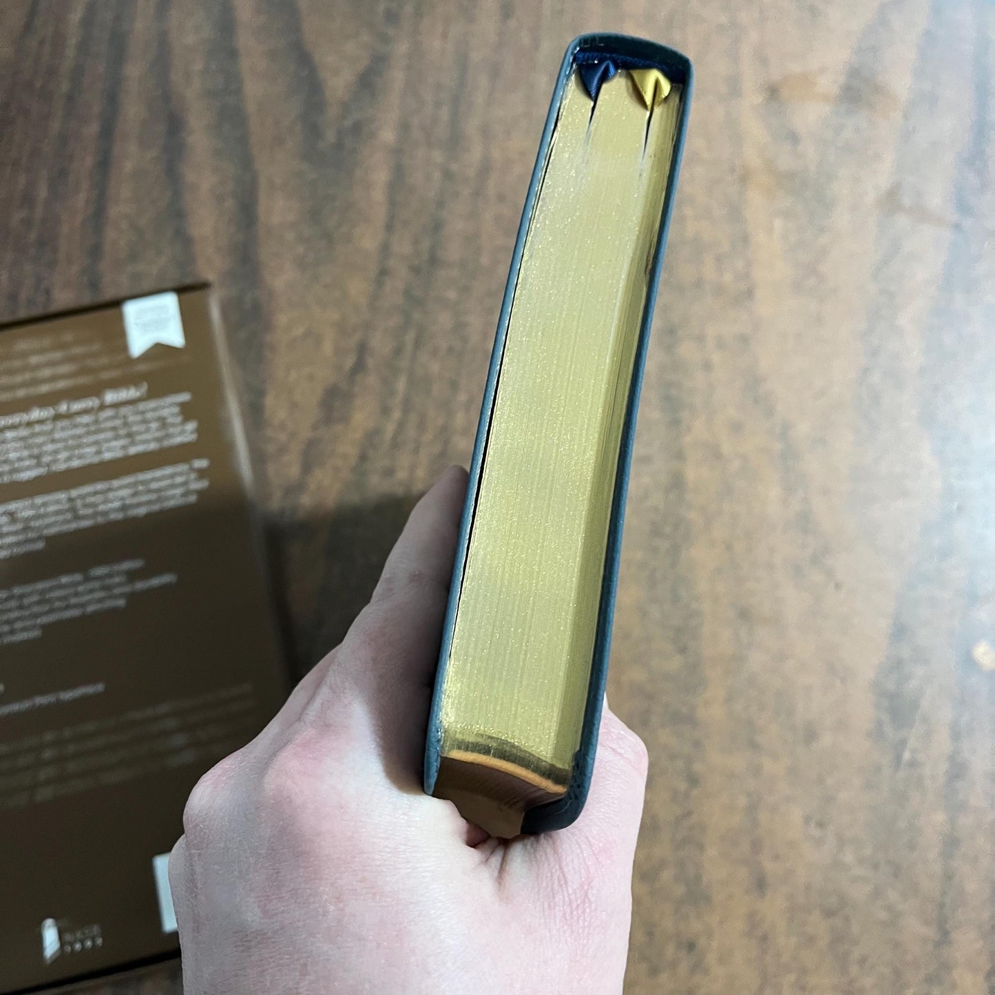 Personalized NASB Large Print Thinline Bible - Blue Genuine Buffalo Leather - Custom Imprinted bible with a name, nasb 1995, 9780310456308