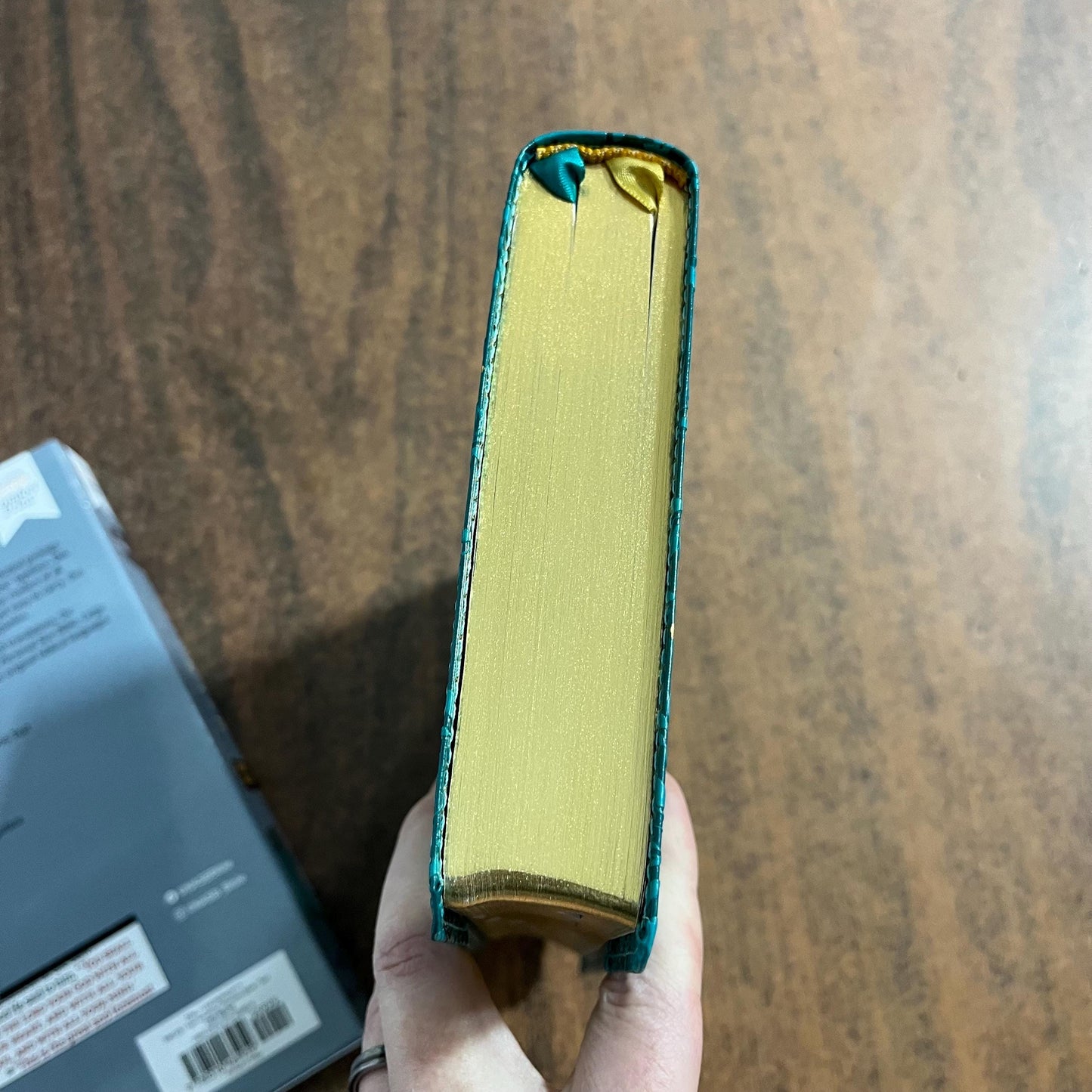 Personalized NASB Large Print Personal Size Bible Thumb Indexed - Teal LeatherSoft - Custom Imprinted bible, nasb 1995, 9780310465959