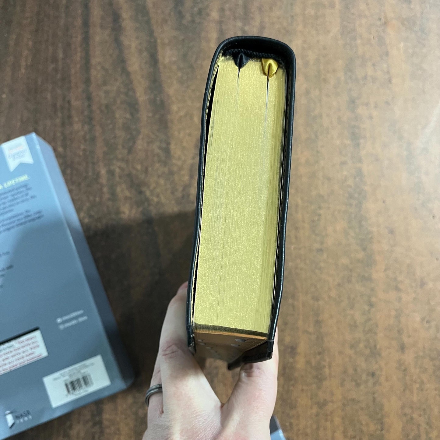 Personalized NASB Large Print Personal Size Bible Thumb Indexed - Black Genuine Calfskin Leather- Custom Imprinted, nasb 1995, 9780310465997