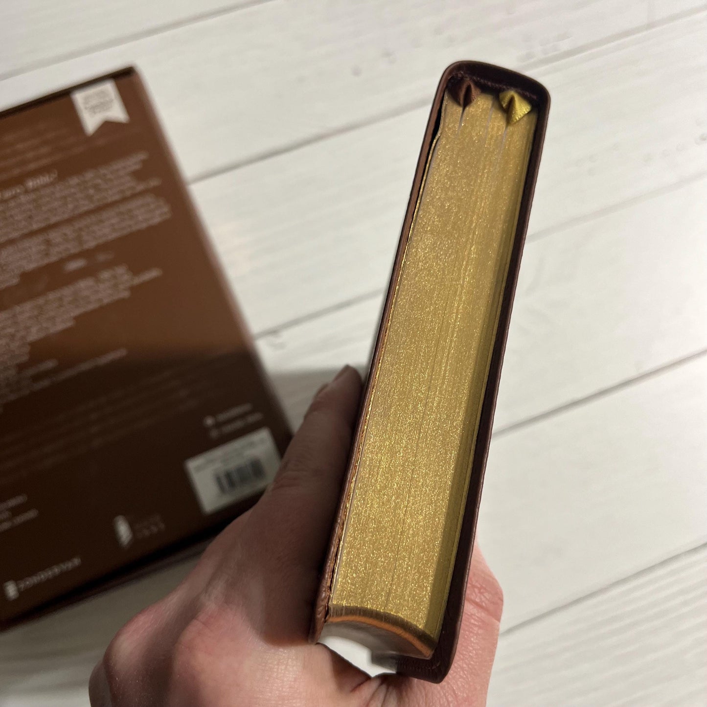 Personalized NASB Thinline Bible - Brown Genuine Buffalo Leather, Custom Imprinted with a name, NASB 1995, 9780310456292