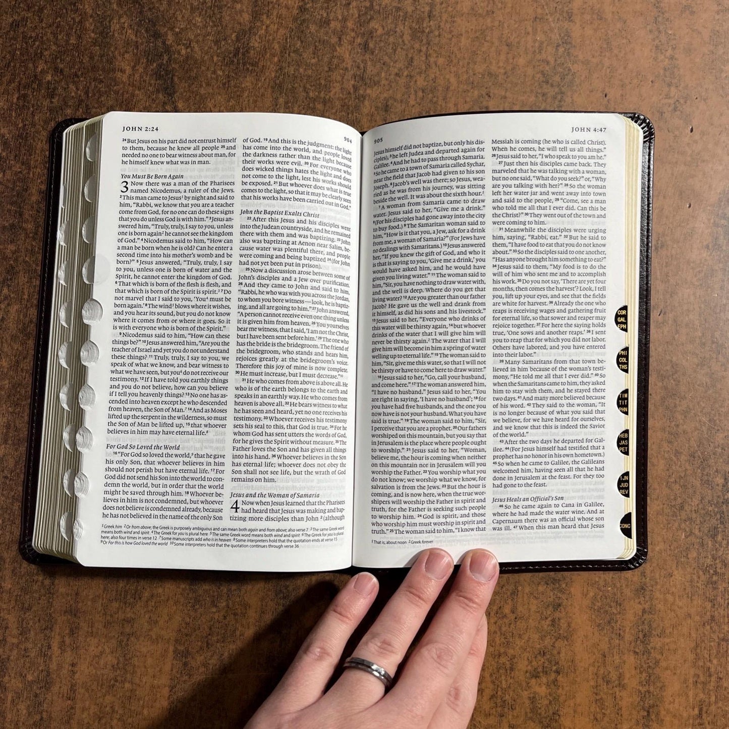 Personalized ESV Thinline Bible Thumb Indexed - Espresso Brown Cover - Custom Imprinted with a name - 9798874904340 - 2025 text