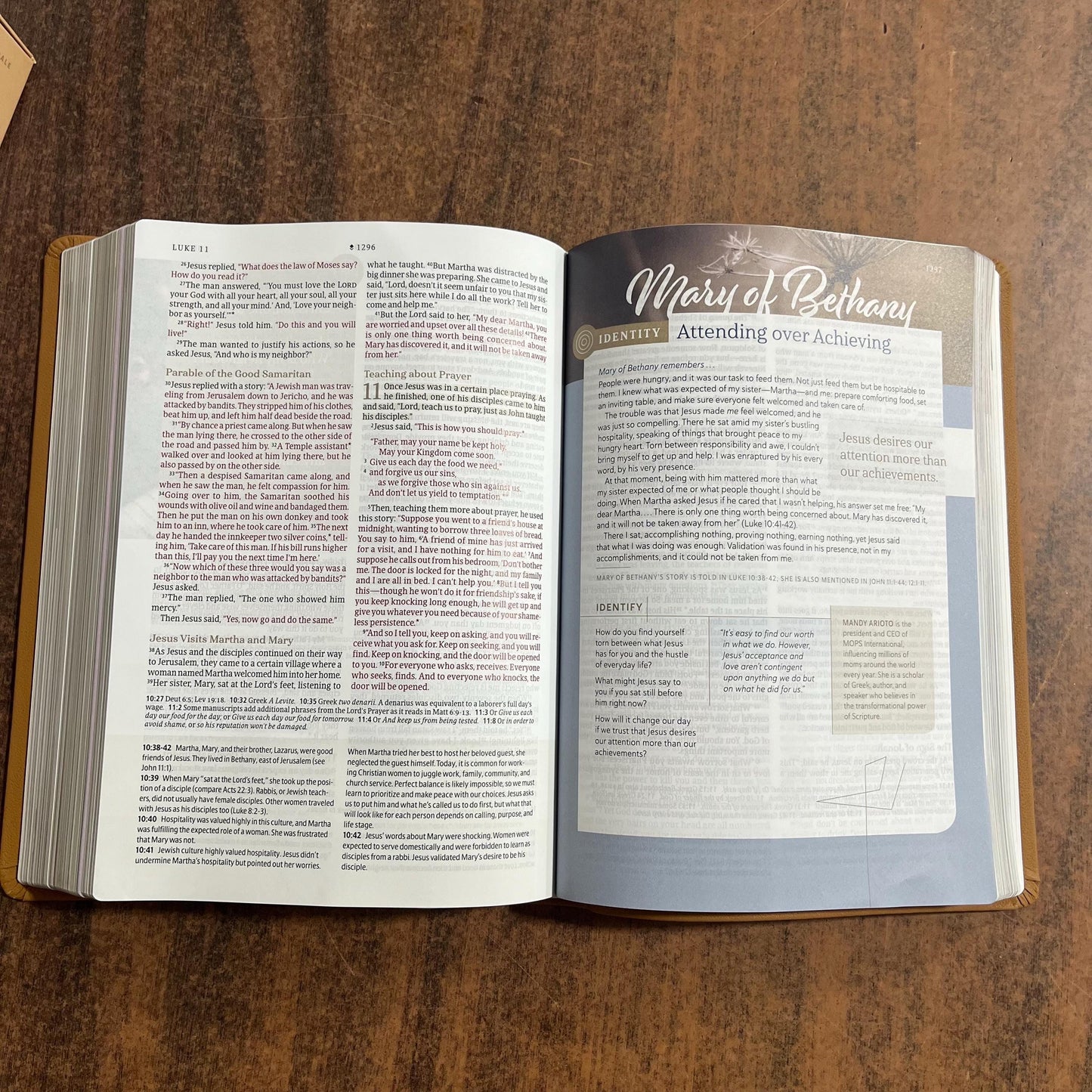 Personalized NLT Every Womans Bible - Camel Brown Genuine Leather - Custom Imprinted, name, Devotional Study, 9798400503085