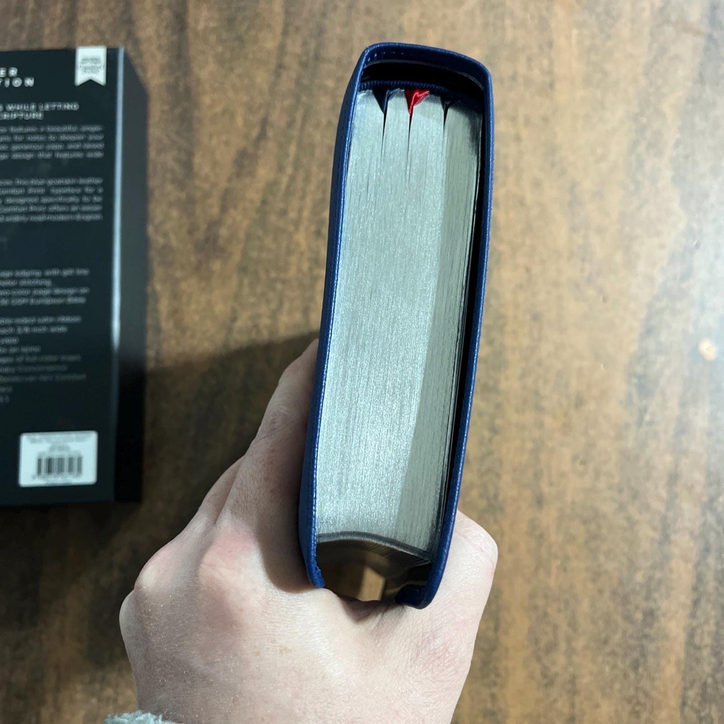 Personalized NIV Goatskin Leather Bible - Single Column Reference Wide Margin Bible Personal Size - Blue Goat Genuine Leather 9780310461135