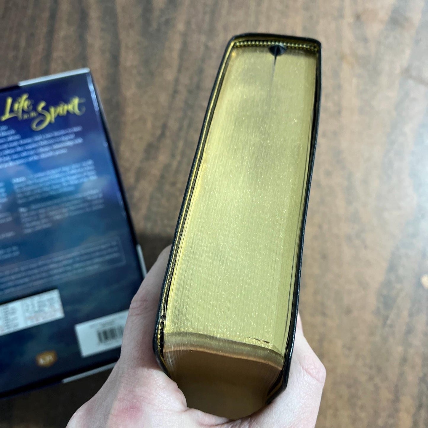 Personalized KJV Life In The Spirit Study Bible - Black Top Grain Genuine Leather - Custom Imprinted with a name 9780310927617