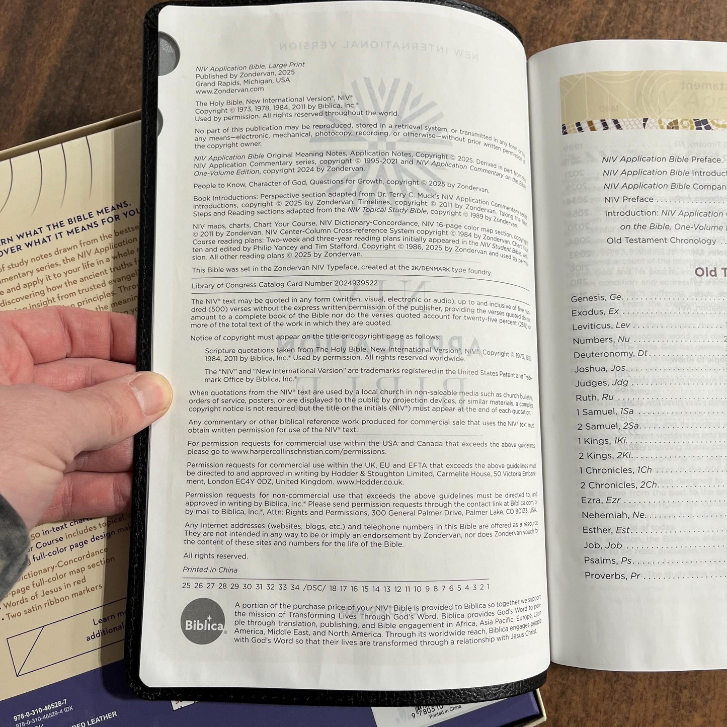 Personalized NIV Large Print Life Application Study Bible Thumb Indexed - Black European Bonded Leather, Custom Imprinted, 9780310465294