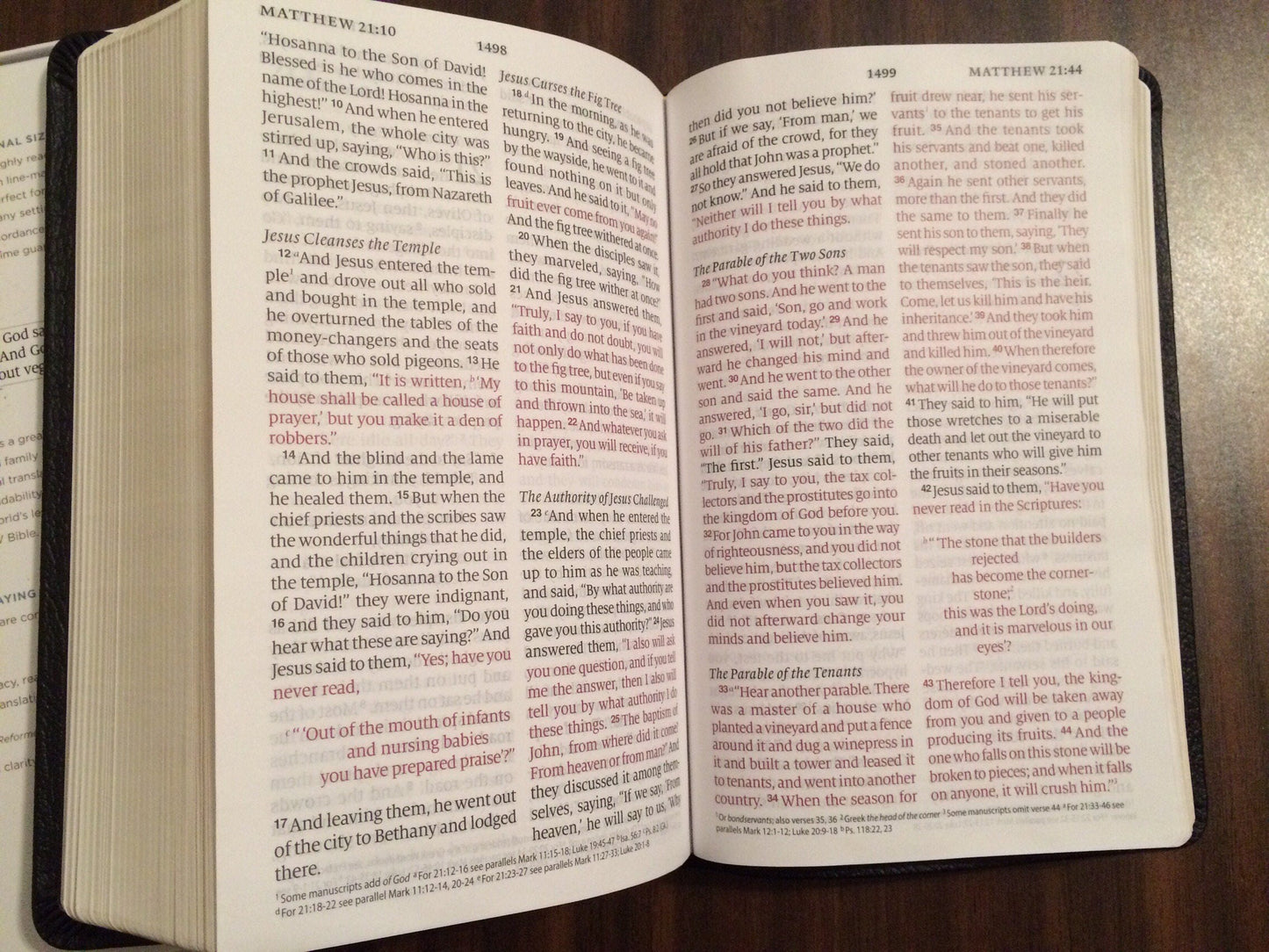 Personalized ESV Large Print Personal Size Bible - Black Genuine Leather - Custom Imprinted with a name 9781433541520
