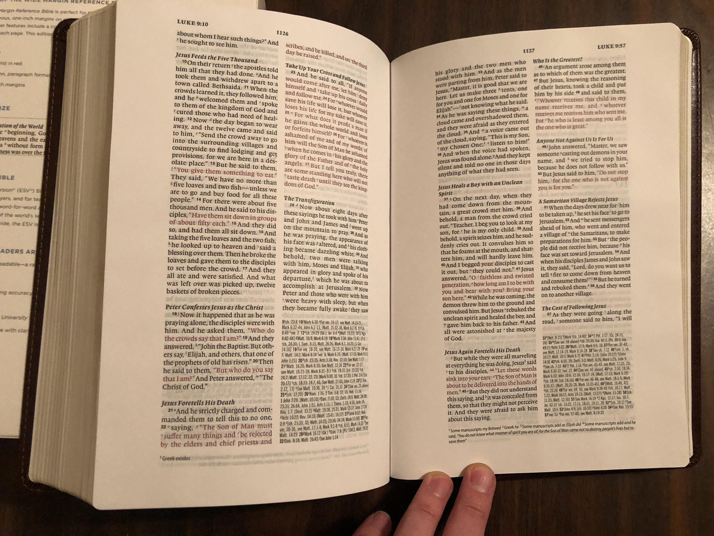 Personalized ESV Wide Margin Reference Bible - Brown TruTone - Custom Imprinted with a name 9781433544163
