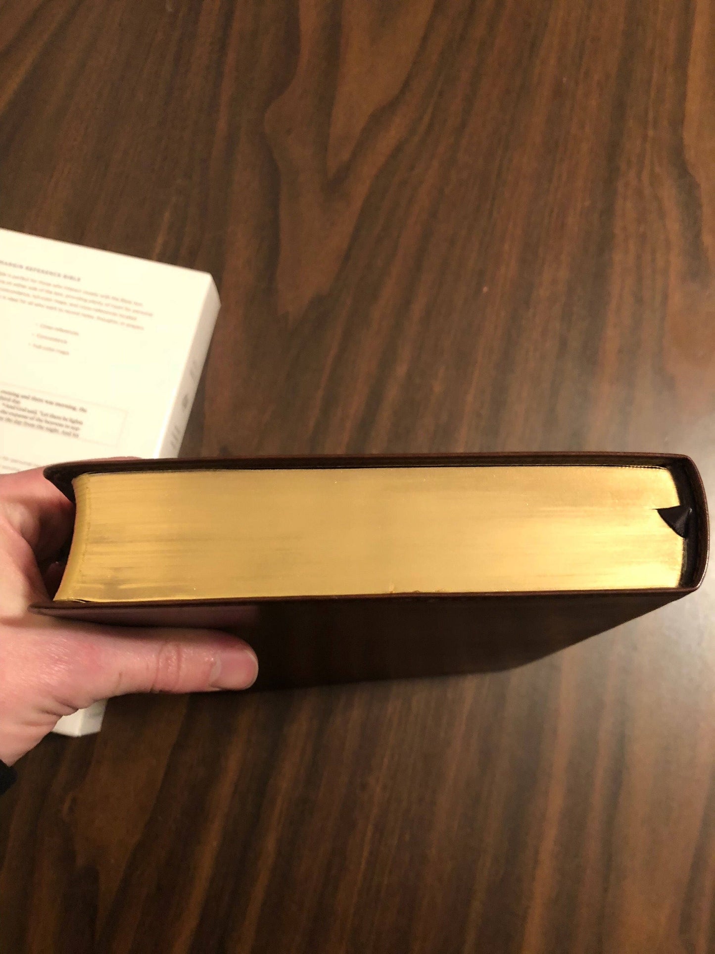 Personalized ESV Wide Margin Reference Bible - Brown TruTone - Custom Imprinted with a name 9781433544163
