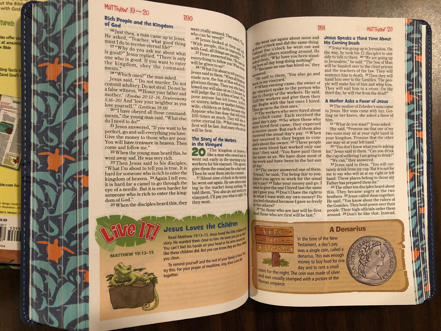 Personalized NIRV Adventure Bible For Early Readers - Blue berry Duotone ** Custom Imprinted with name, Ages 6-12, ISBN 9780310745297