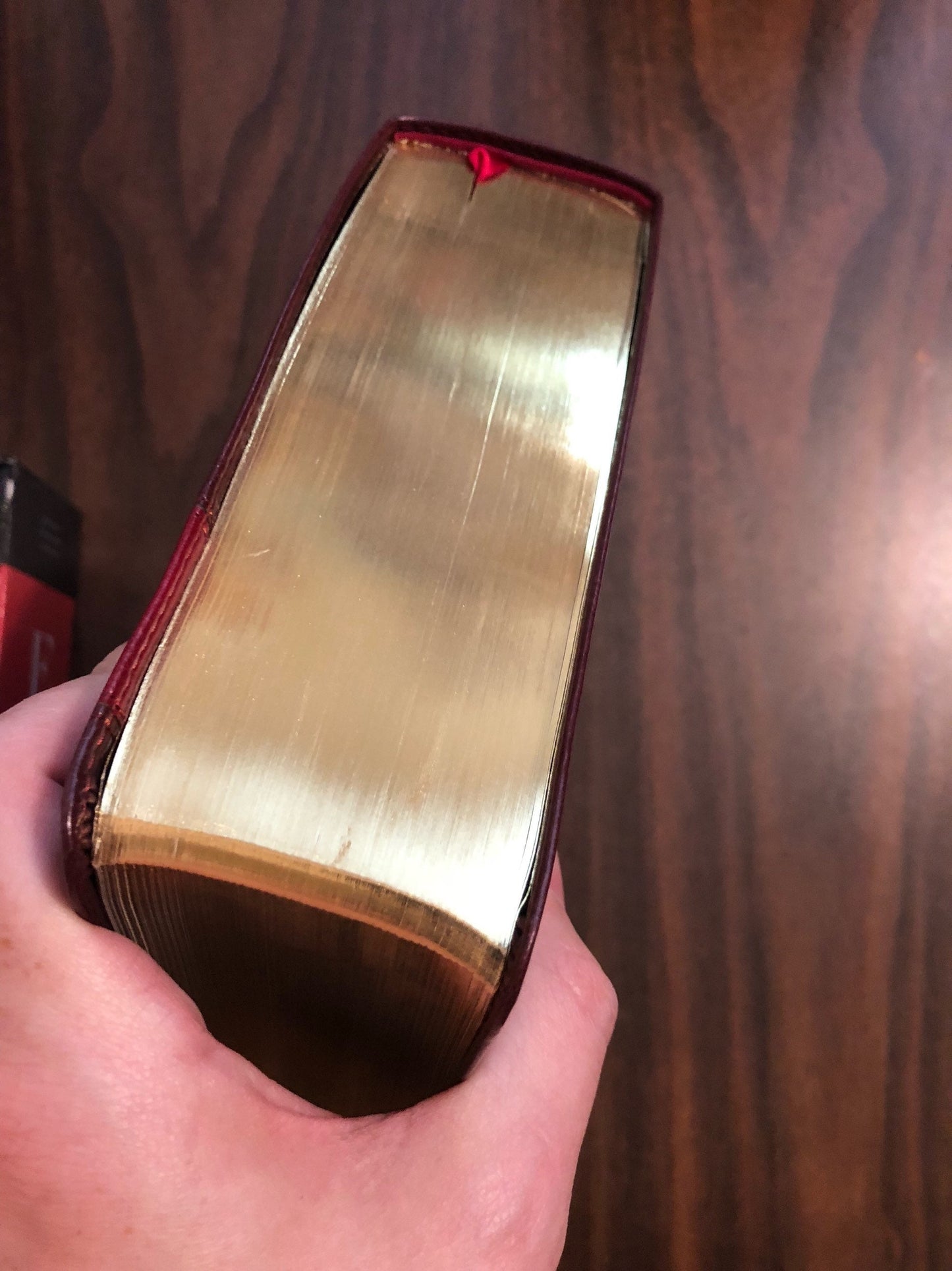 Personalized ESV Large Print Study Bible - Mahogany TruTone - Custom Imprinted with name 20spaces 9781433545177