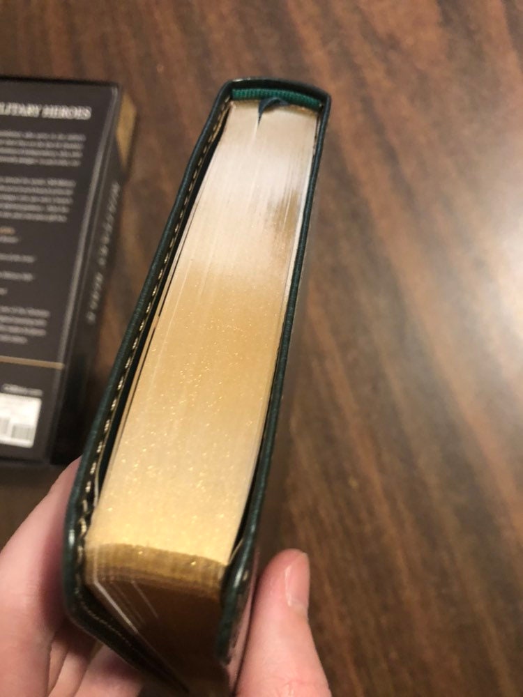 Personalized - CSB Military Bible Compact - Army - Green LeatherTouch - Custom Imprinted with name 9781433651762 20spaces