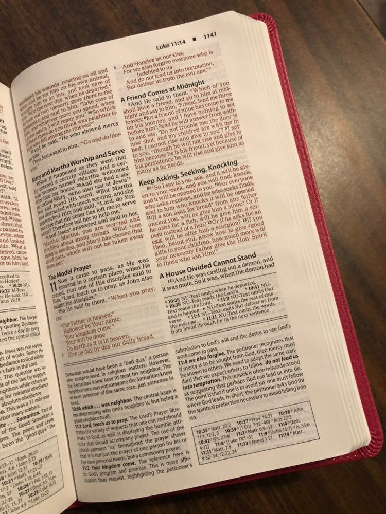 Personalized Study Bible, NKJV Foundation Study Bible - Coral Leathersoft - Custom Imprinted with name engraved